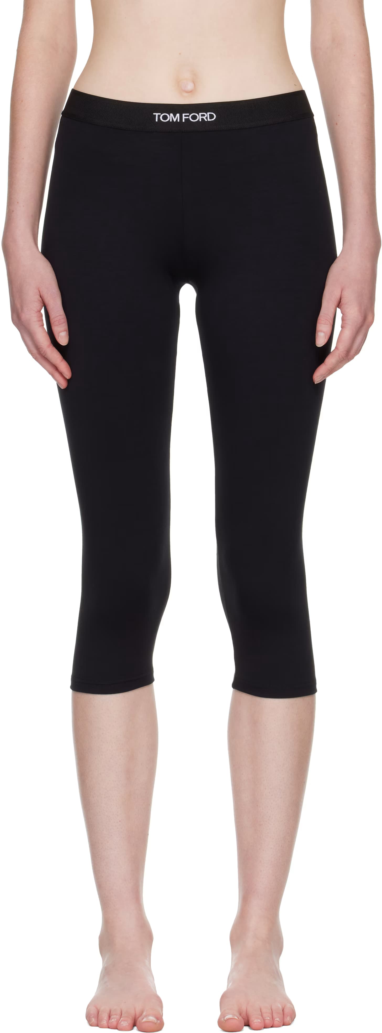 Black Modal Yoga Leggings by TOM FORD