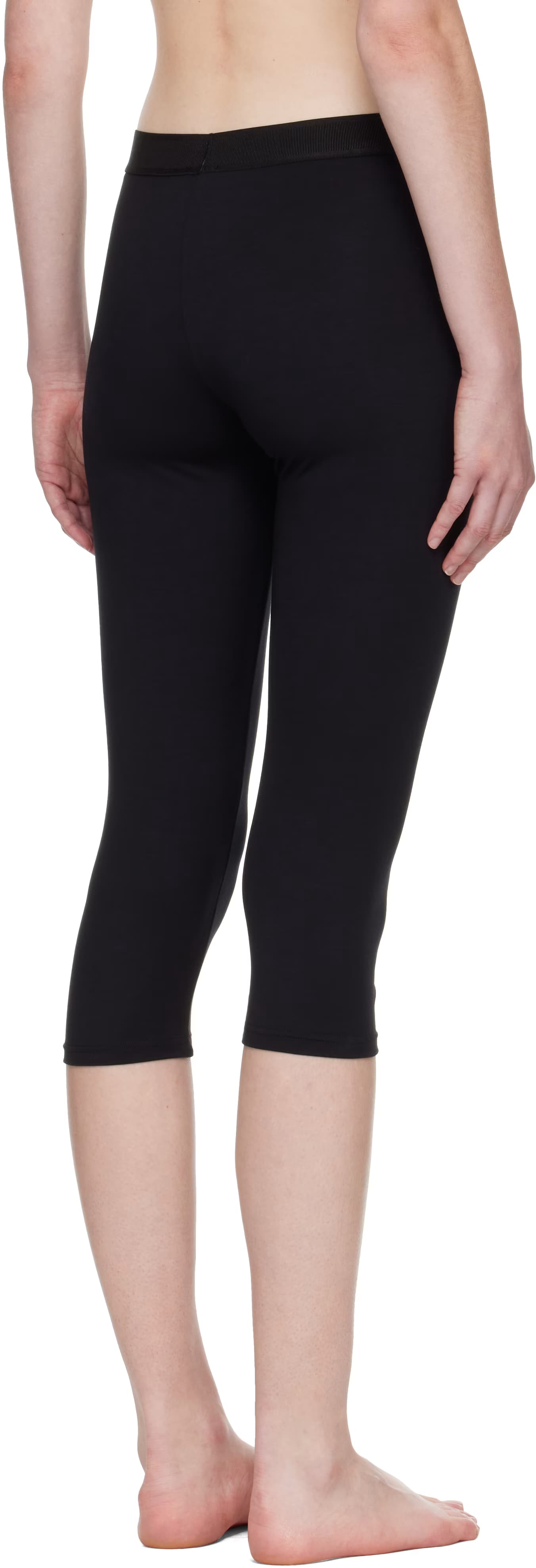 Black Modal Yoga Leggings 3