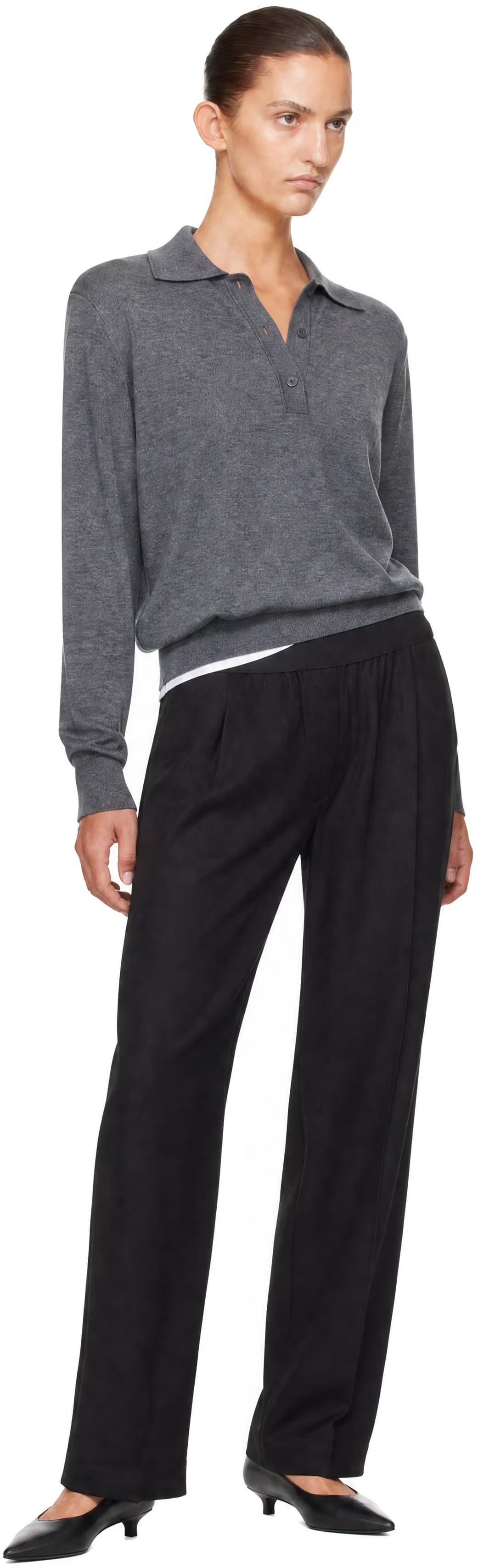 Black Dan Elastic Band Trousers 4