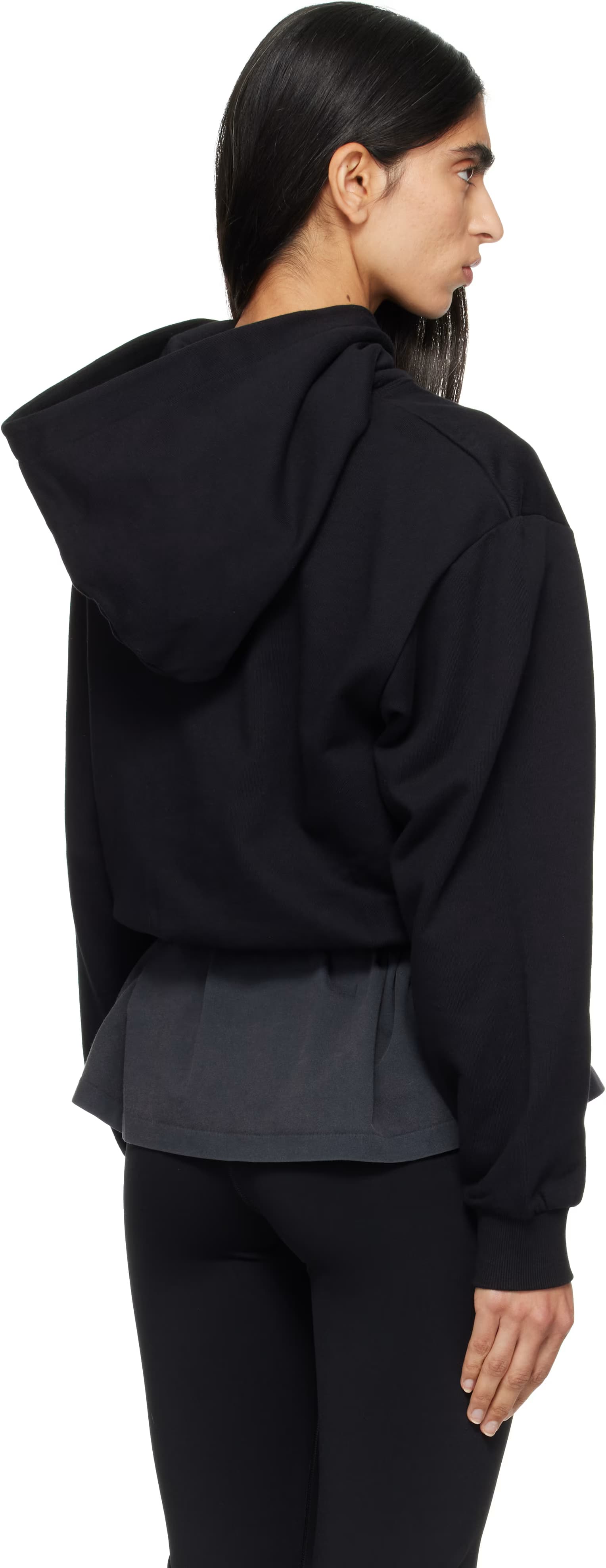 Black Dany Cropped Hoodie 3