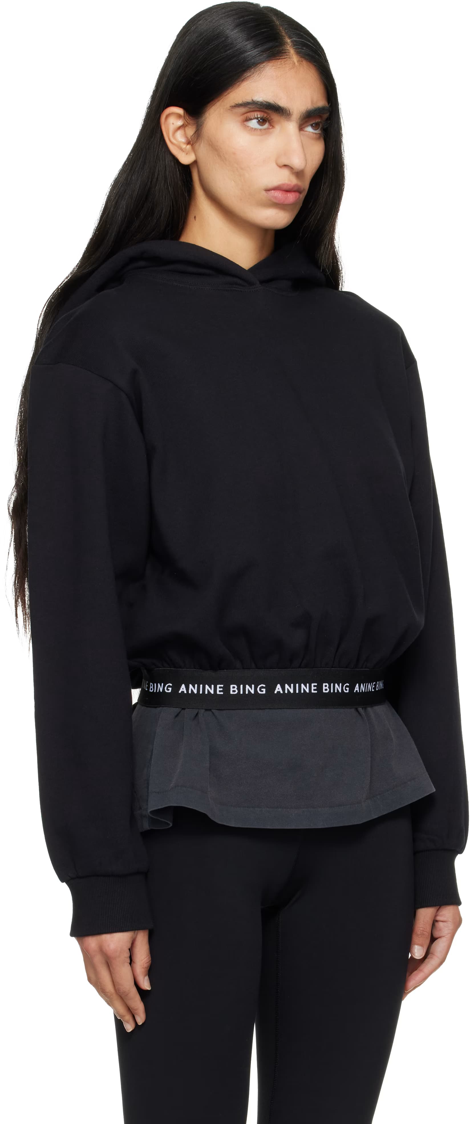 Black Dany Cropped Hoodie 2
