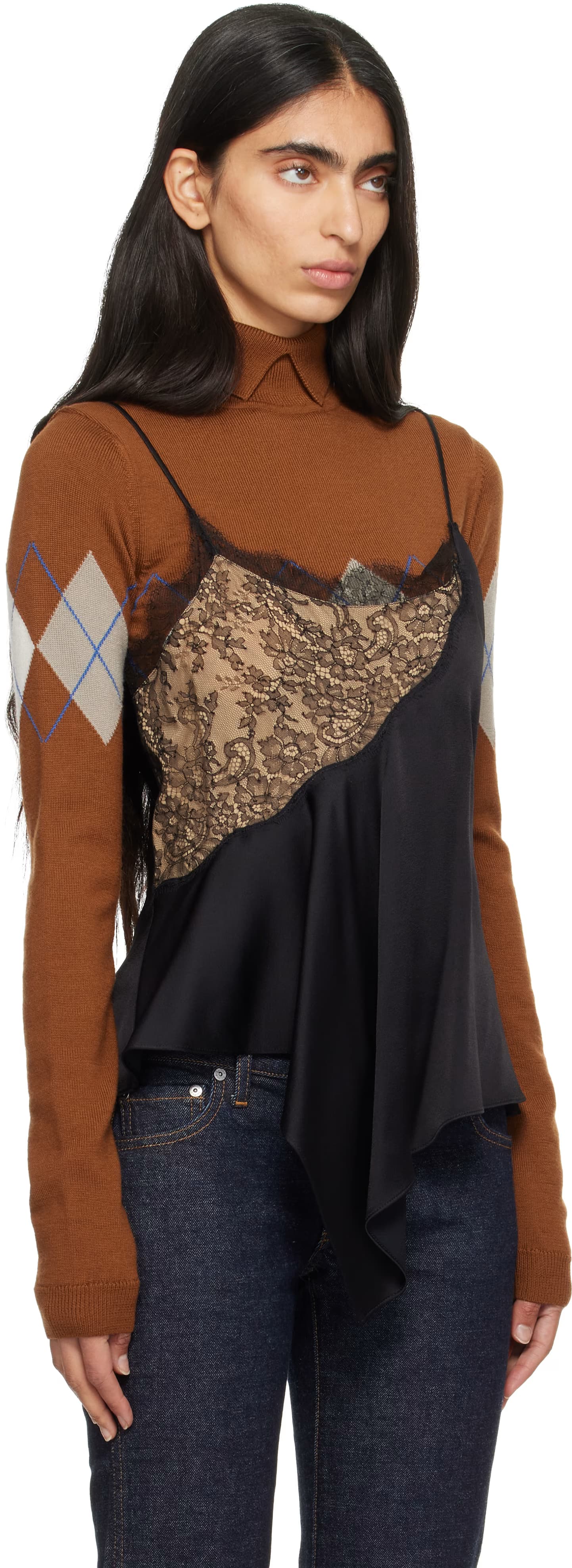 Black Lace-Trimmed Camisole 2