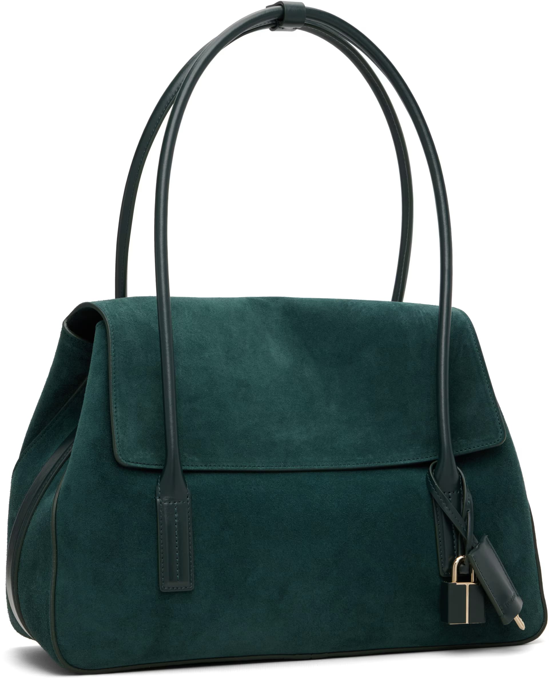 Green Suede Leather Eclipse Medium Tote 2