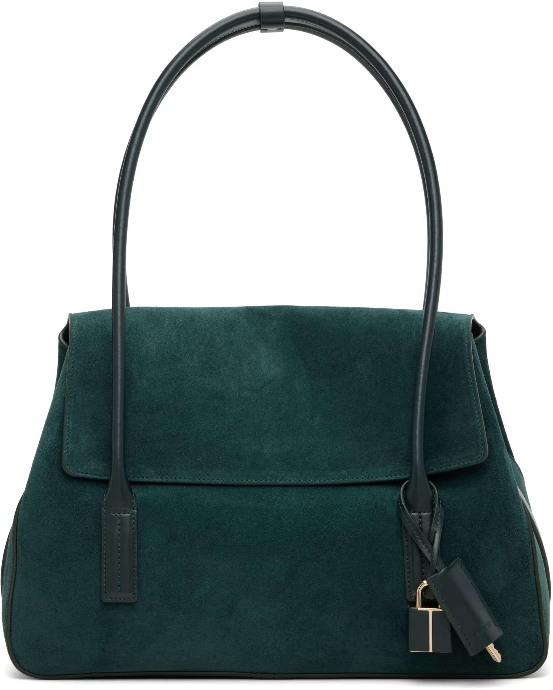 Green Suede Leather Eclipse Medium Tote by TOM FORD