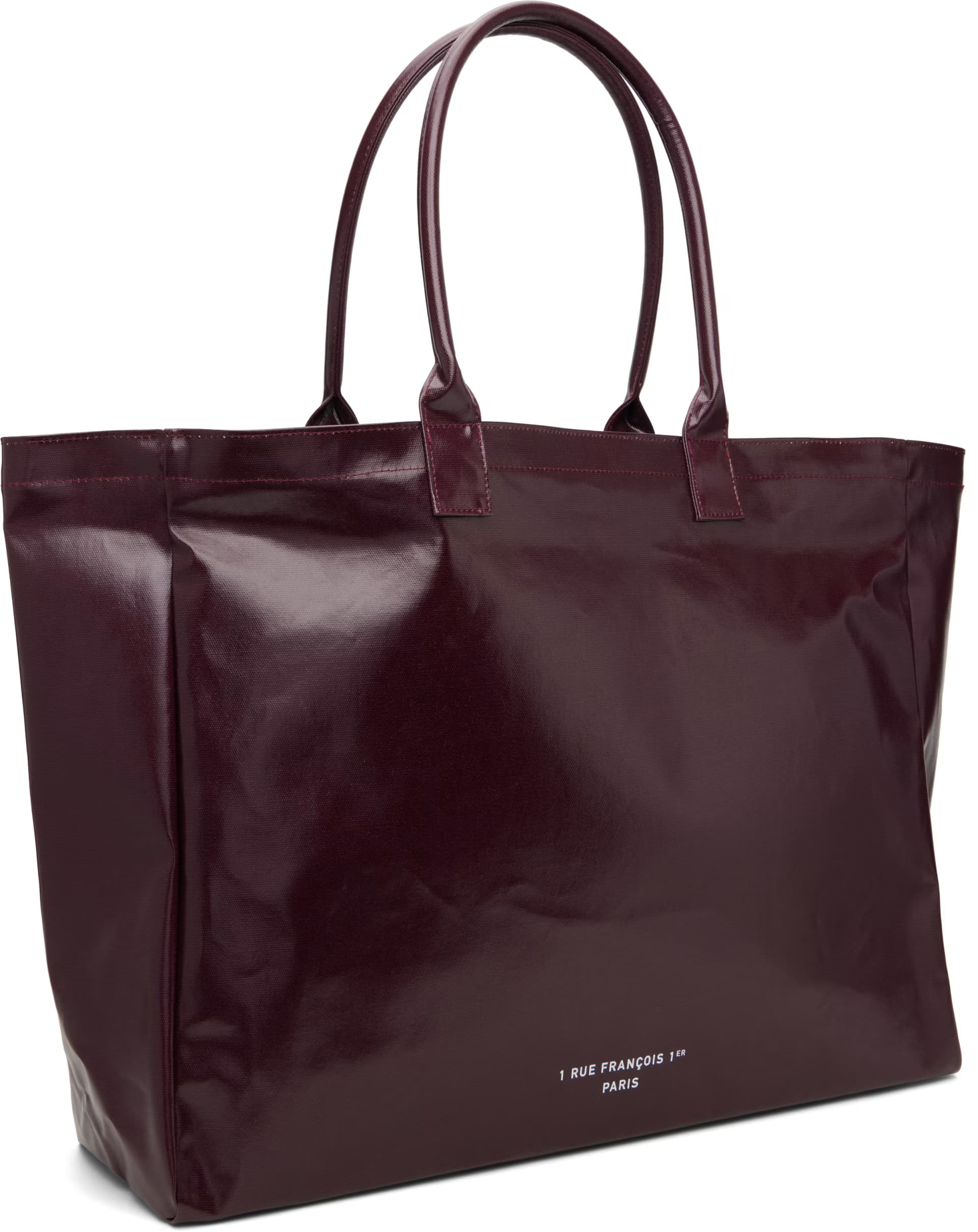 Burgundy Leo Coated Canvas Tote 3
