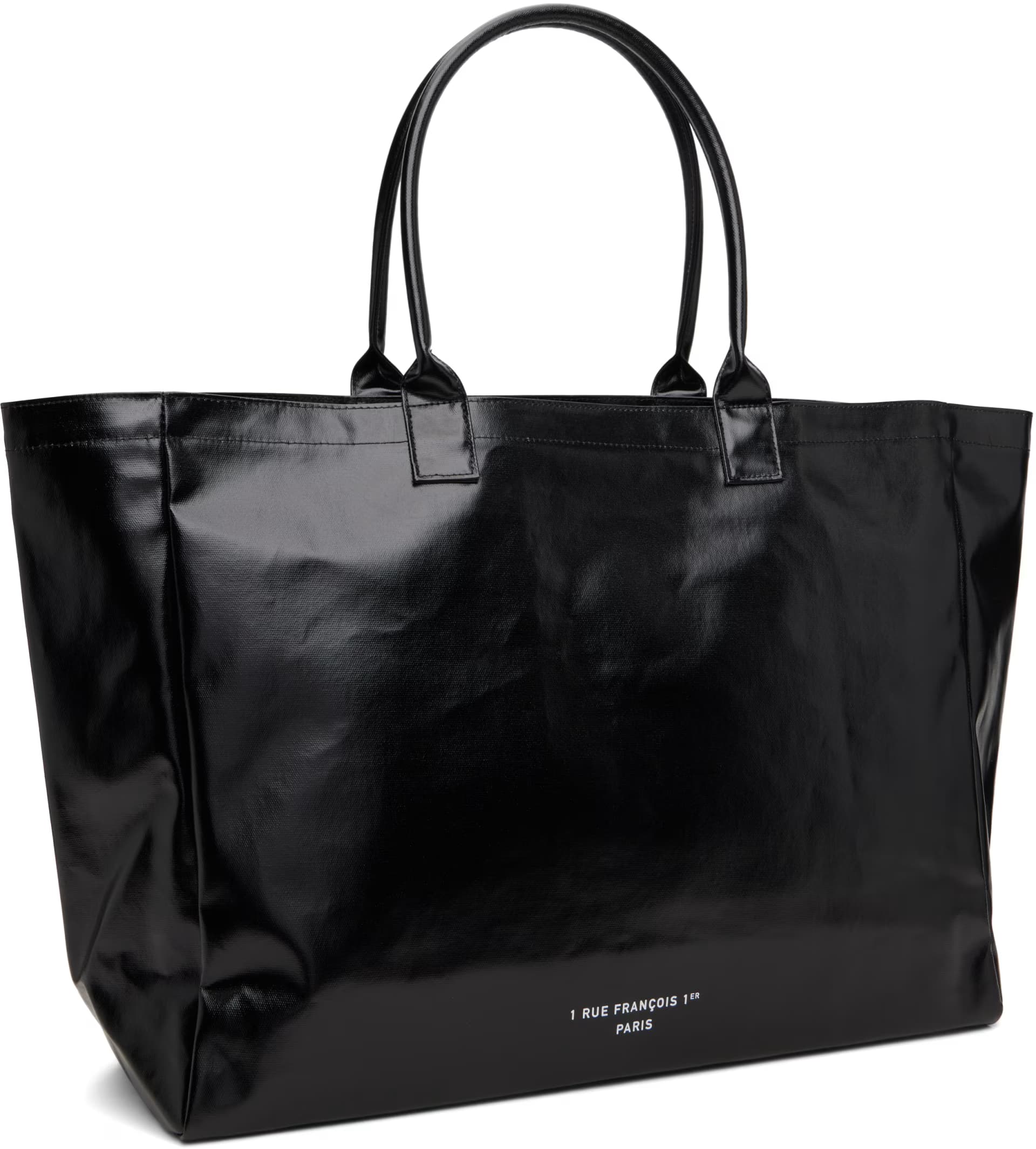 Black Leo Coated Canvas Tote 3