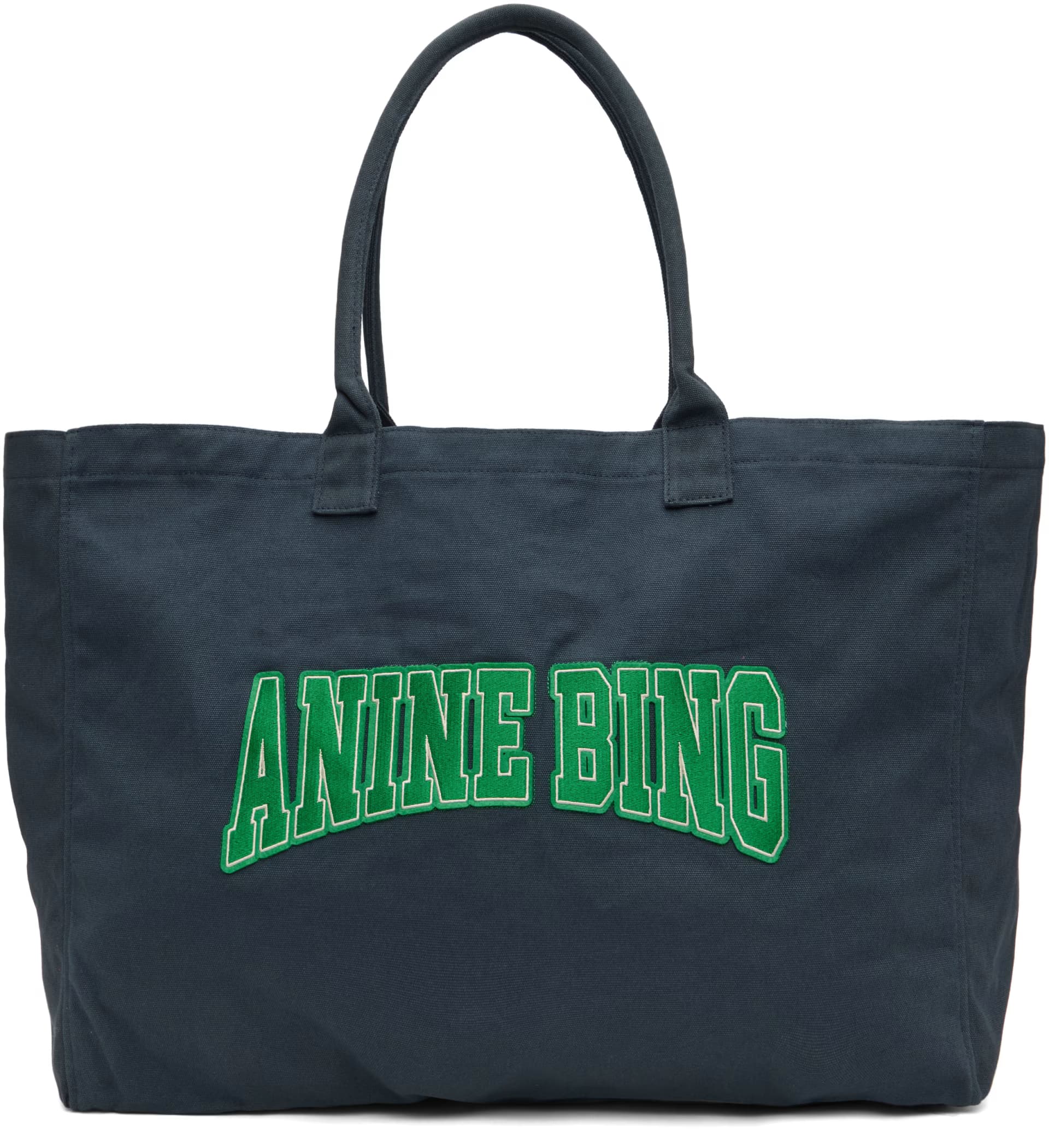 Black Leo Canvas Tote by ANINE BING