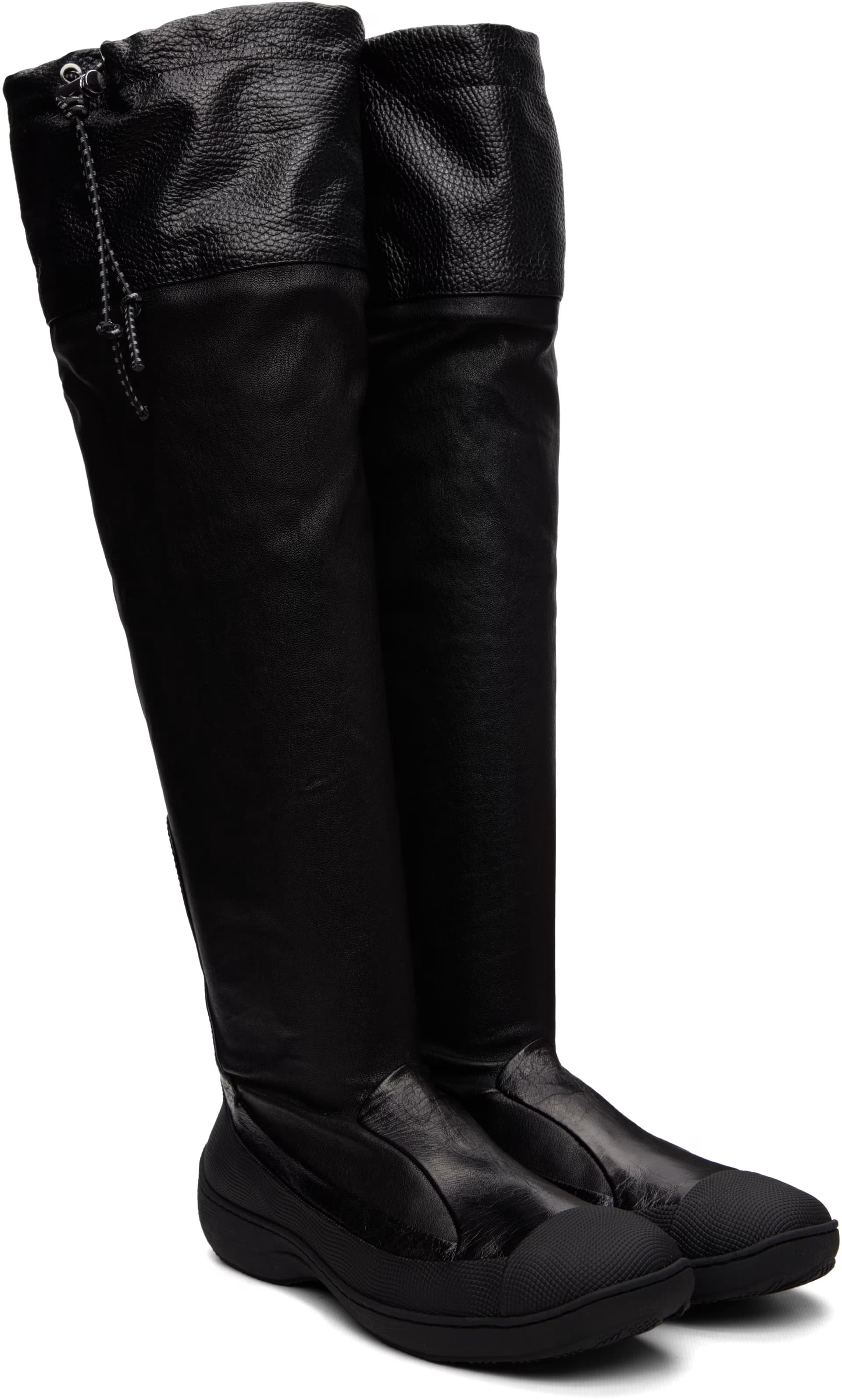 Black Avocet Leather Tall Boots 4
