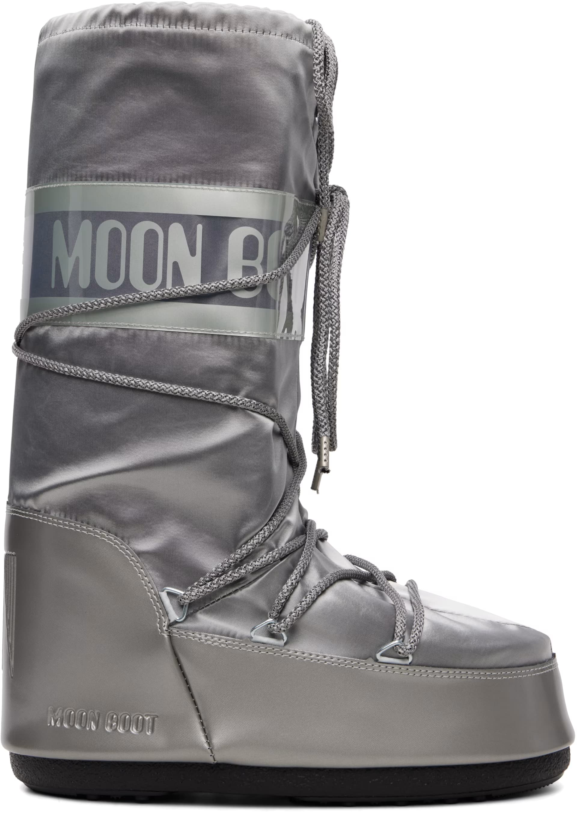Silver Icon Low No Lace Comet Chrome Boots by Moon Boot