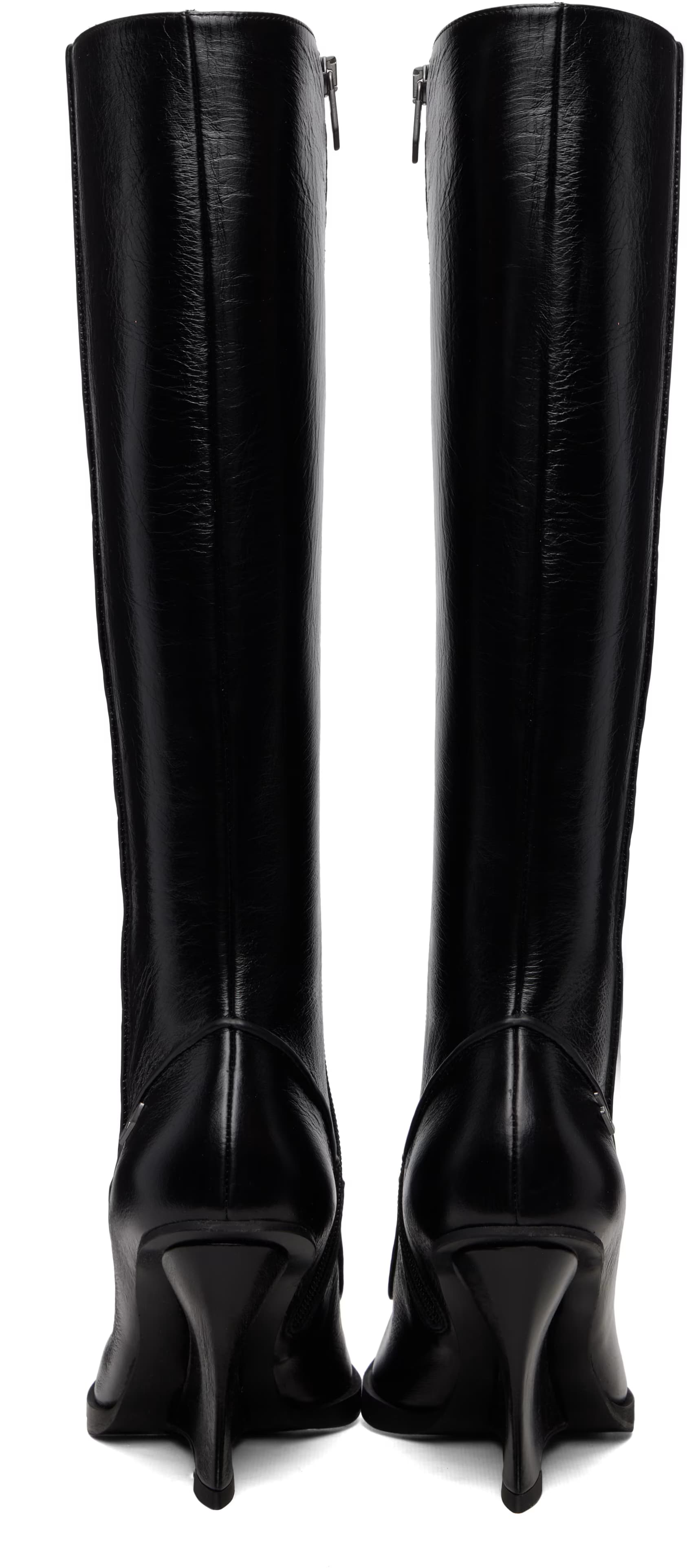 Black D-Lucette-Knee-High Leather Boots 2