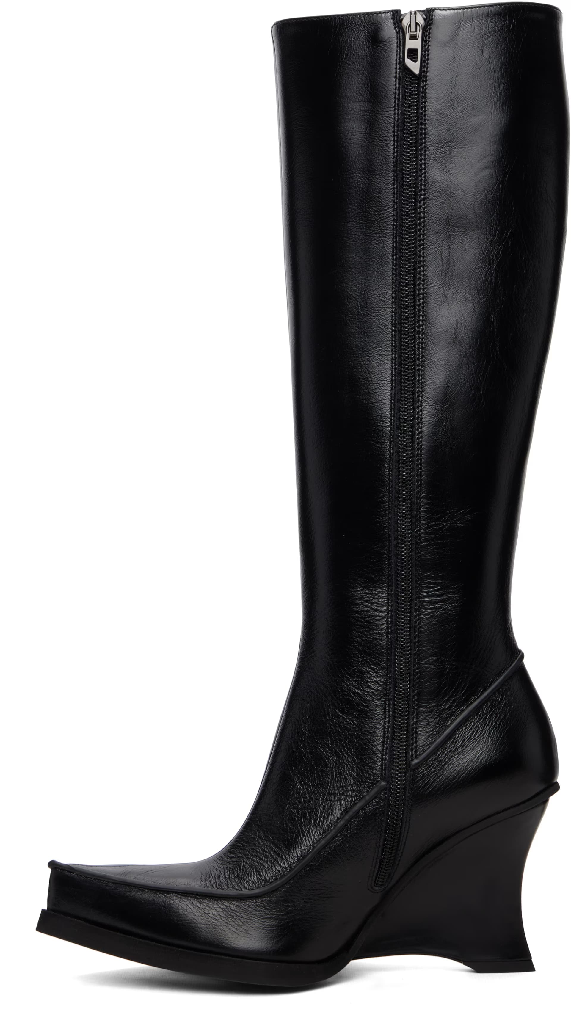 Black D-Lucette-Knee-High Leather Boots 3