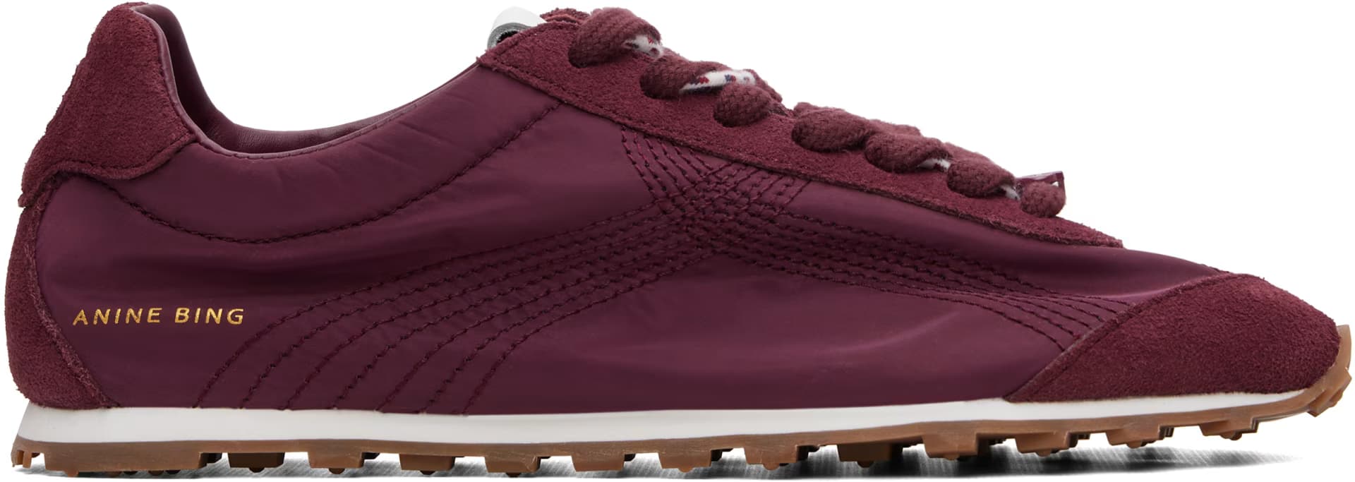 Burgundy Juna Sneakers by ANINE BING