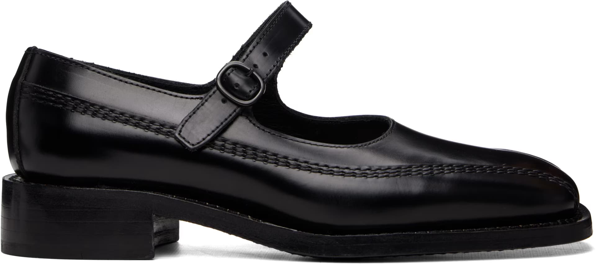 Black Sio Polished Loafers by HEREU