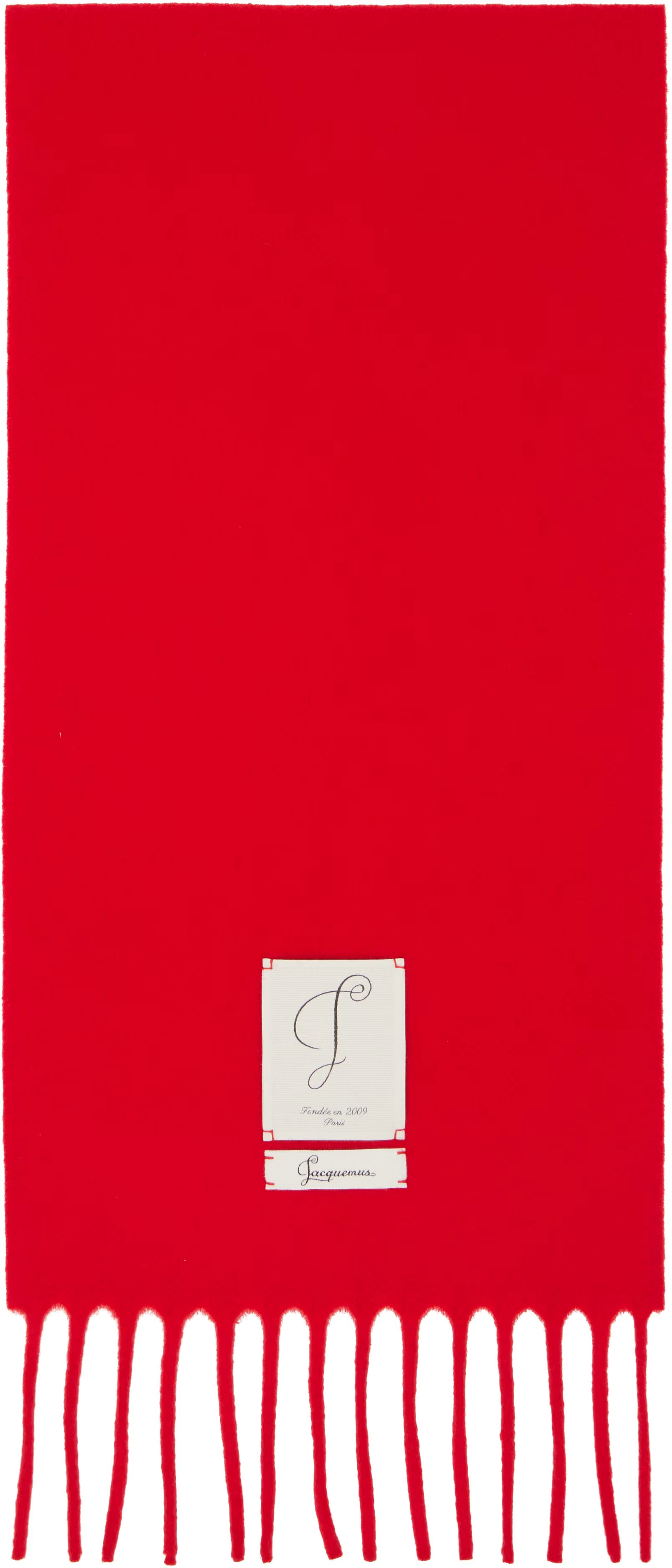 Red 'The Cavallo' Scarf by Jacquemus