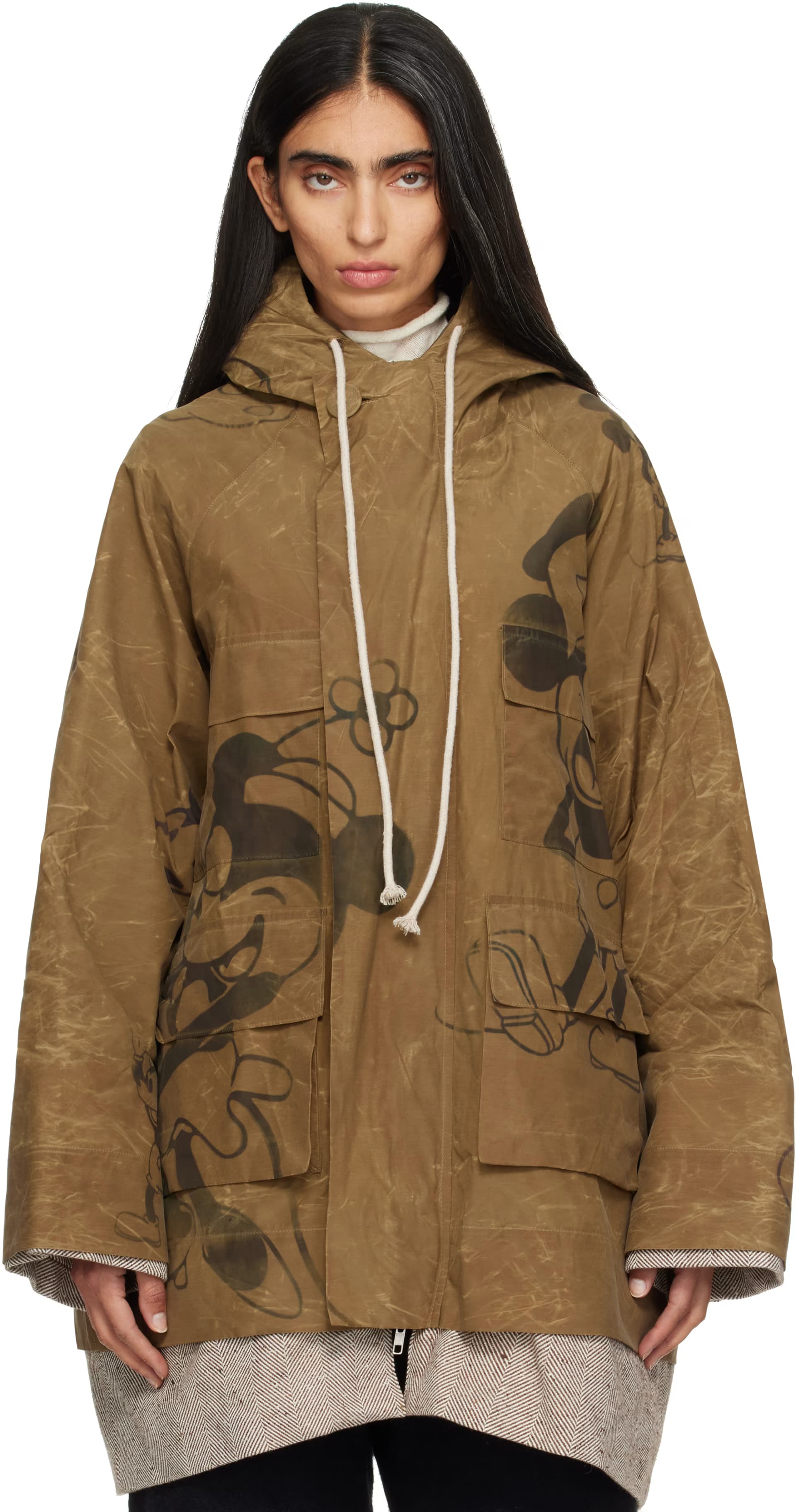 Khaki 1958 Wax Parka by Joone Joonam