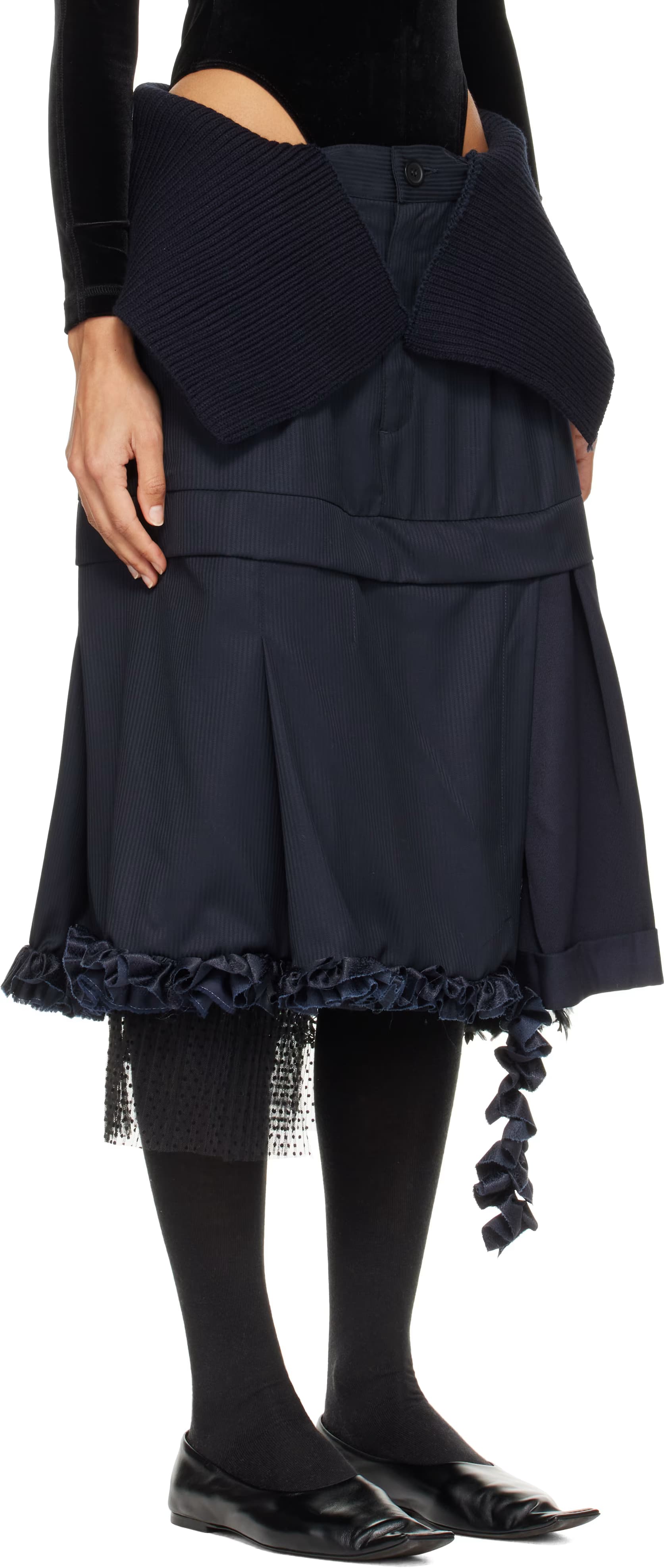 Navy Fantasia Midi Skirt 2