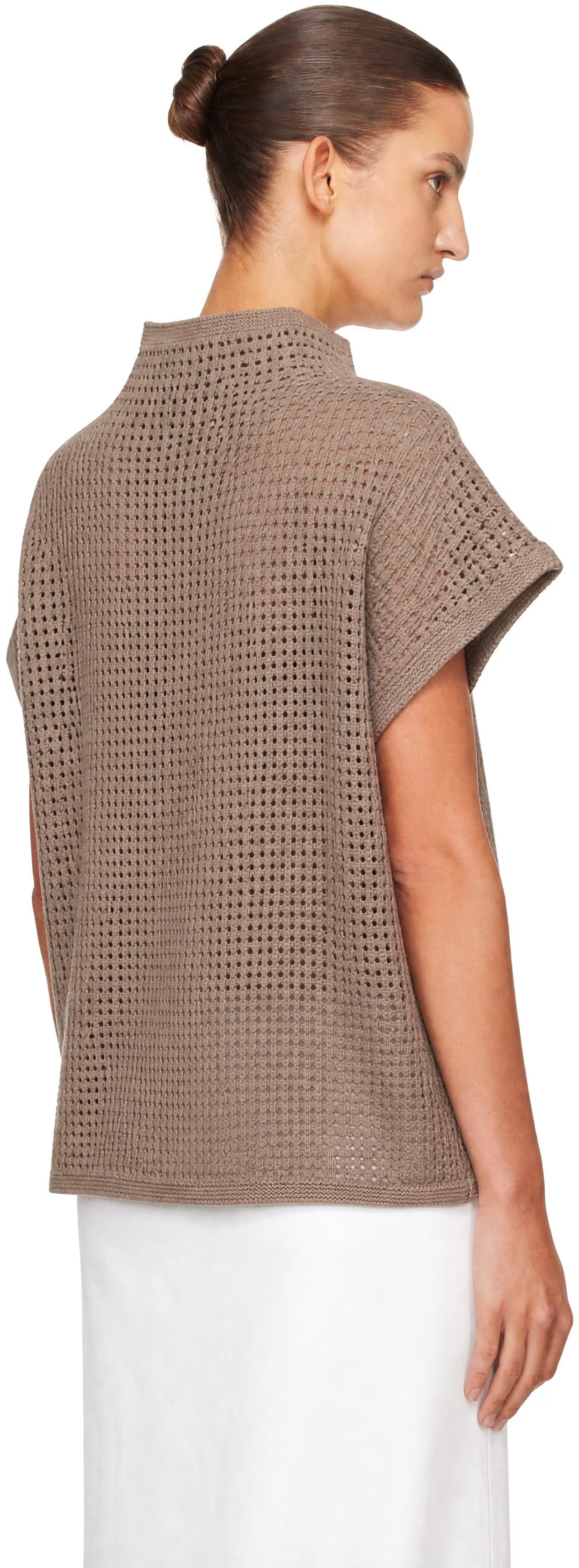 Taupe Dot Knit Top 3