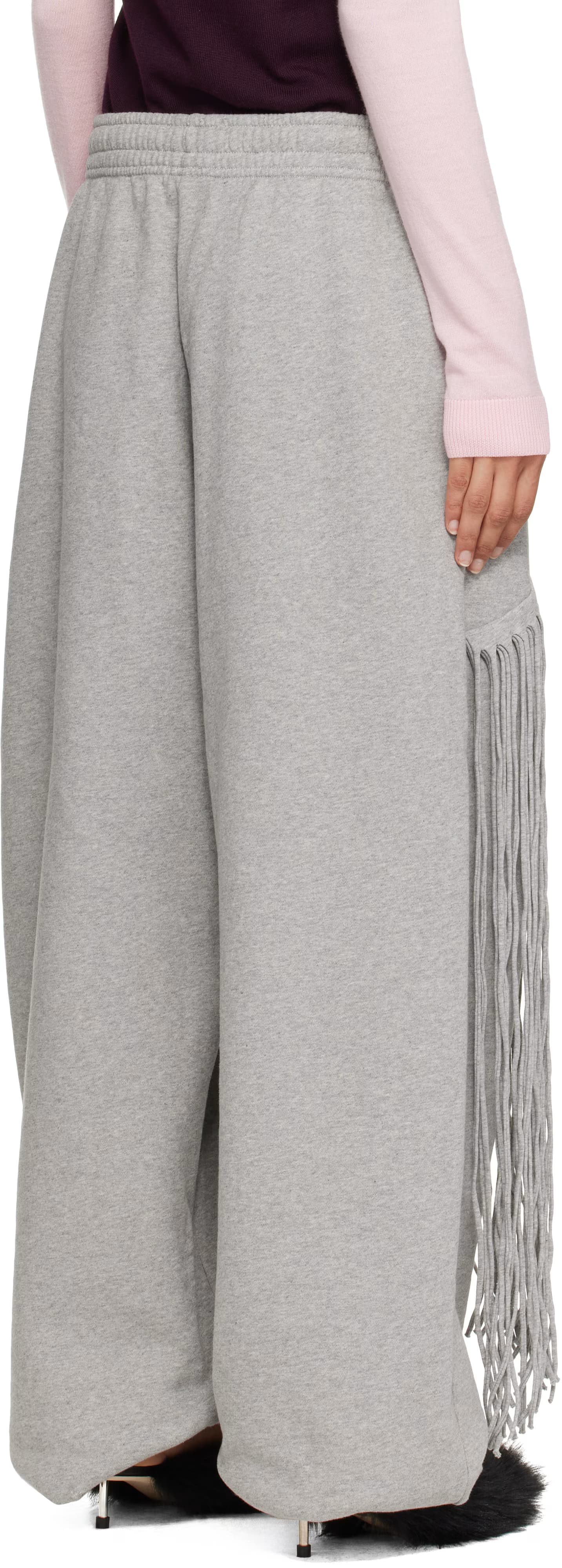 Gray Frange Jogging Pants 3