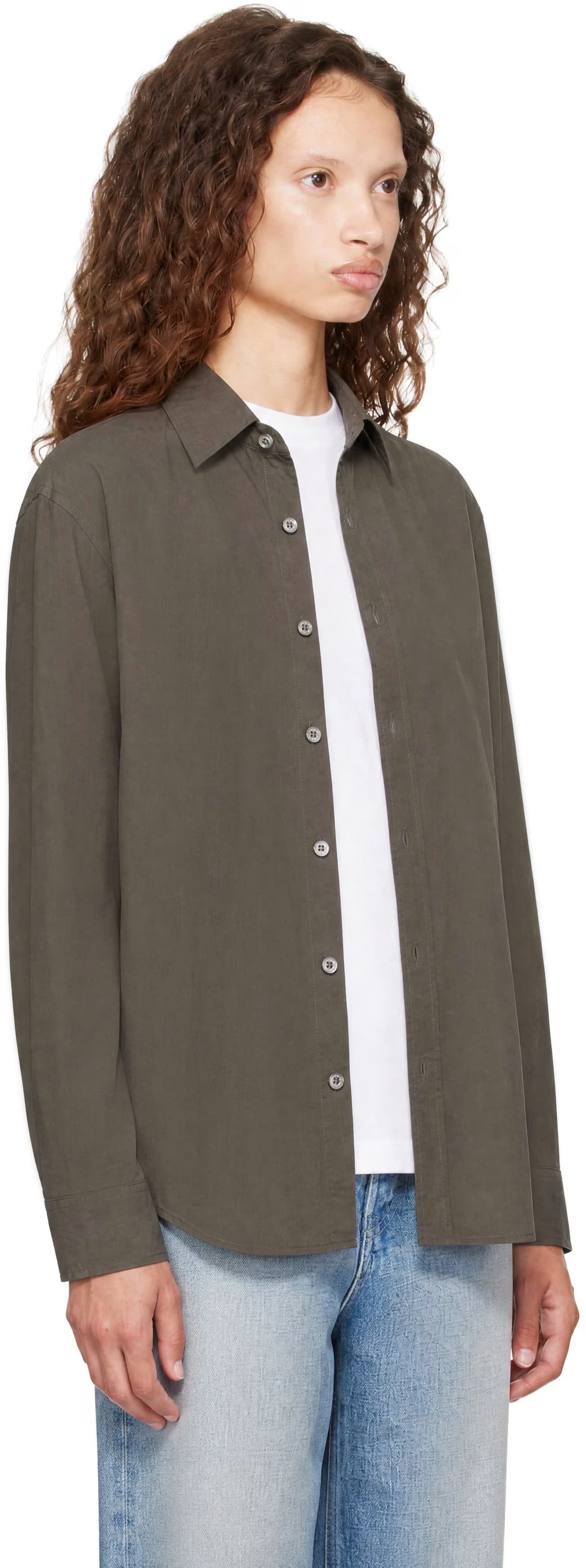 Gray Refined Cotton Shirt by Dunst