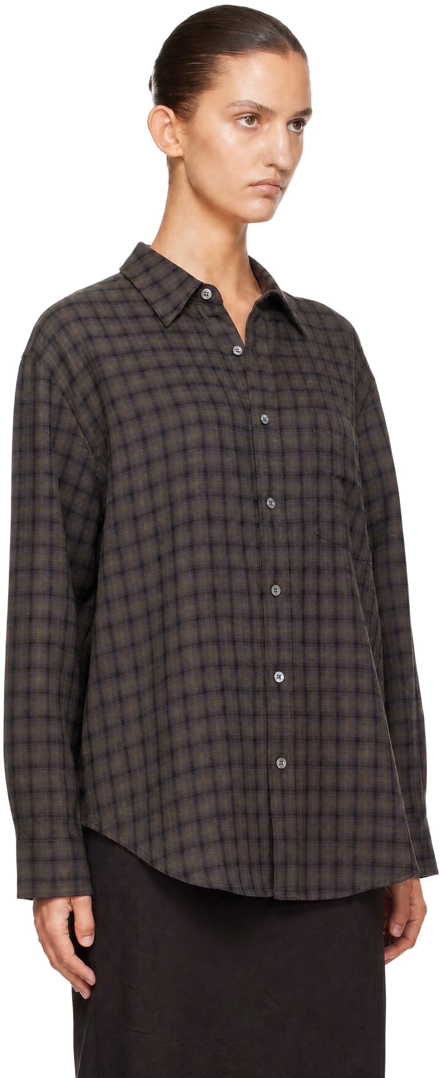 Gray Checked Flannel Shirt by Dunst