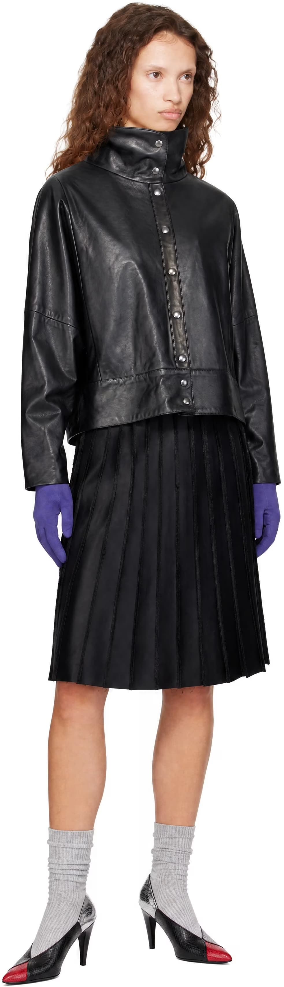Black Felicity Leather Jacket by Nicklas Skovgaard