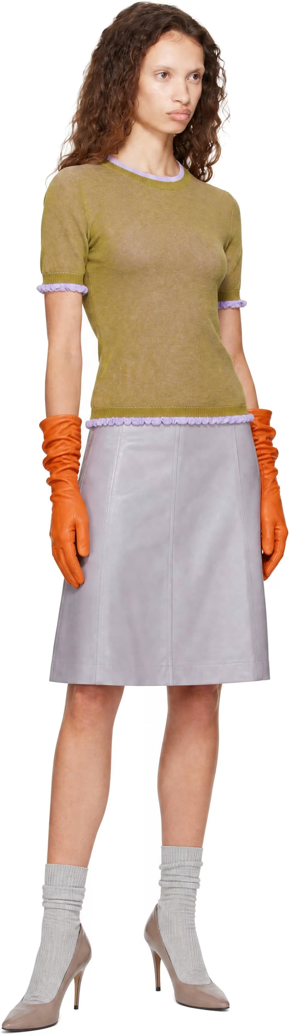 Green Linnea Knit T-Shirt 4