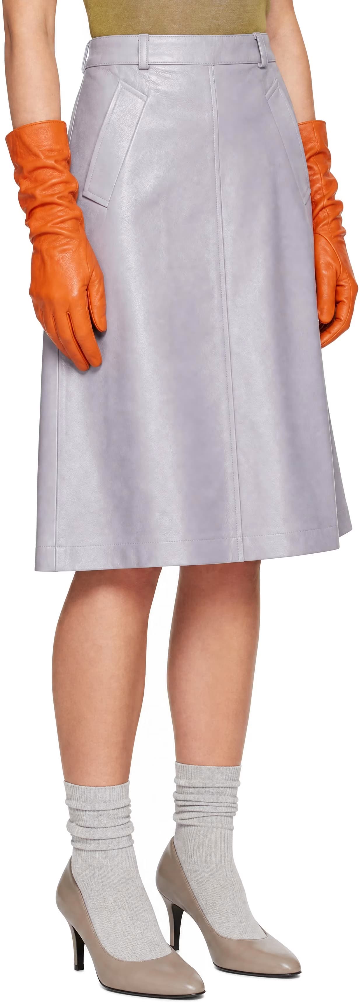 Gray Clothilde Midi Skirt 2