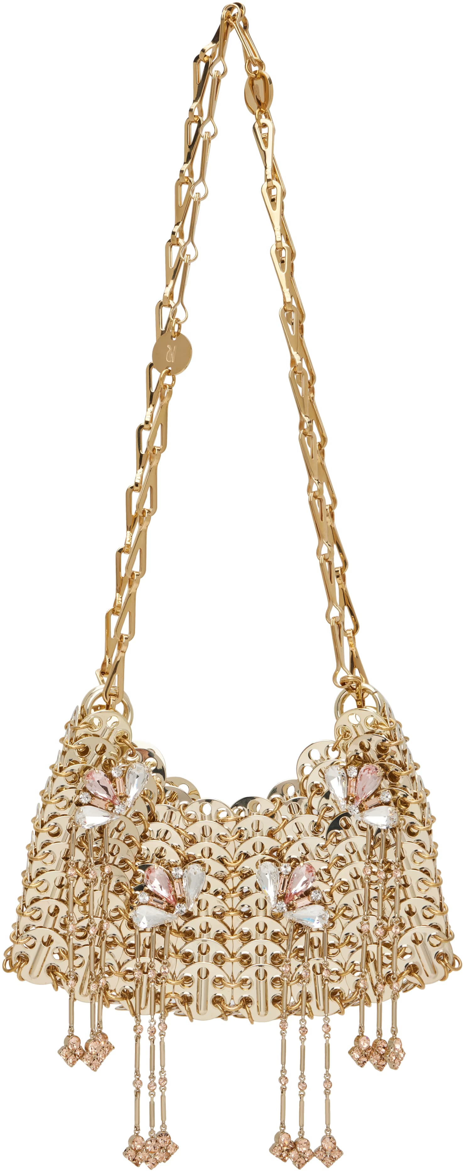 Gold Signature Jewels 1969 Nano Bag by Paco Rabanne