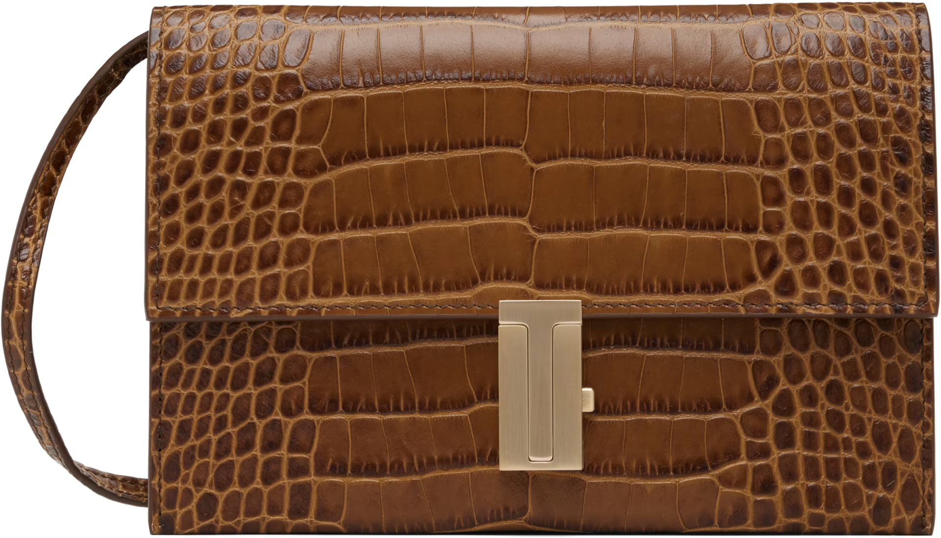 Brown Mia Mini Crocodile Leather Bag by TOM FORD
