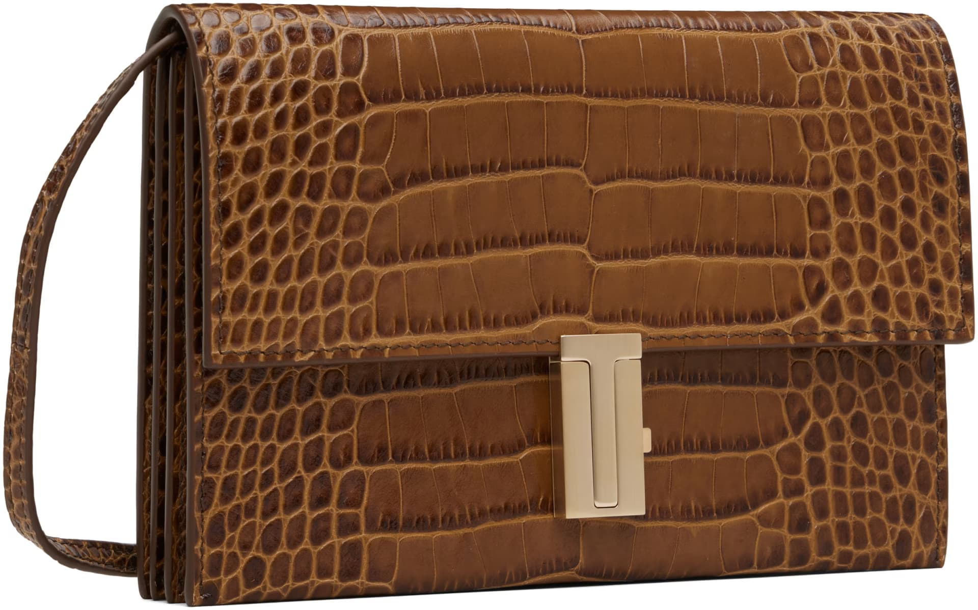 Brown Mia Mini Crocodile Leather Bag 2