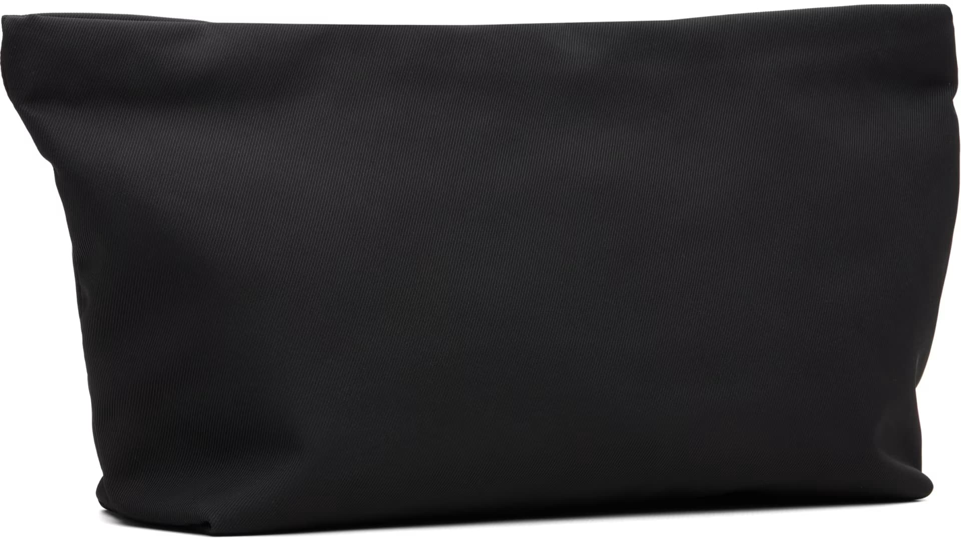 Black Ridged Technical Fabric Cosmetic Pouch 3