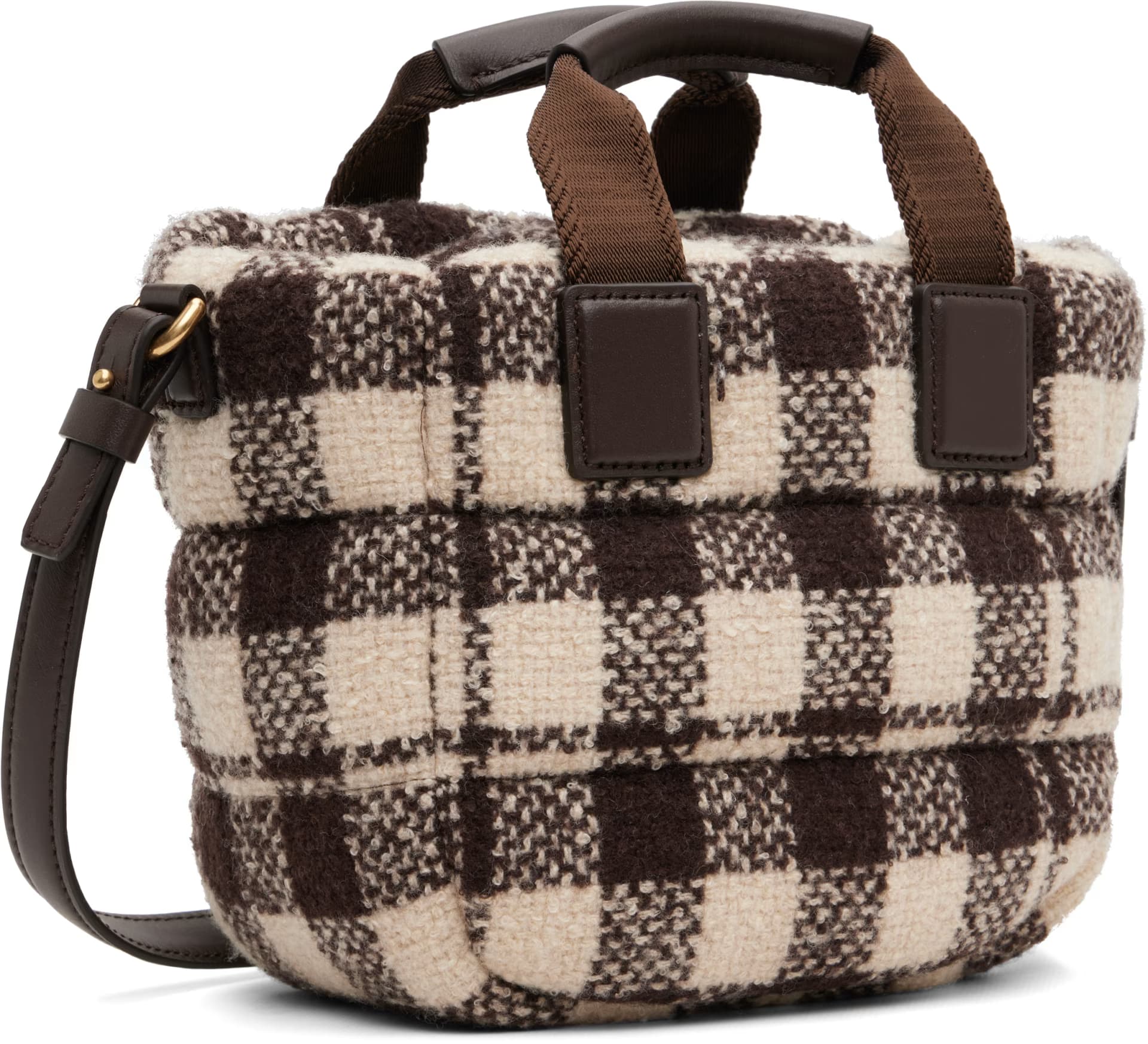 Brown & Off-White Caradoc Micro Tote Bag 3