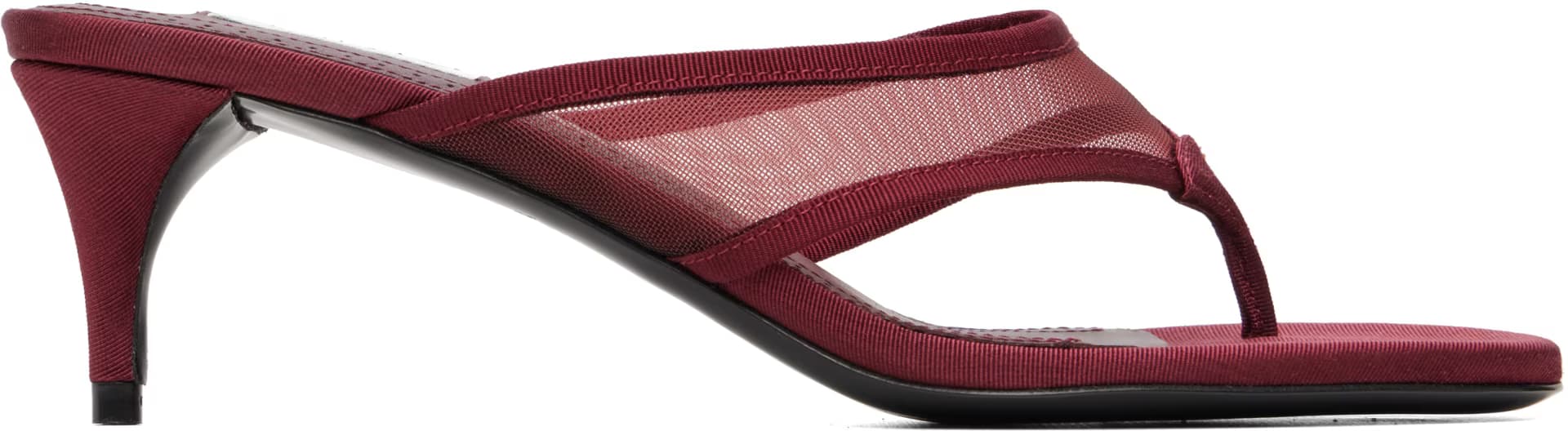 Burgundy Infra 55 Heeled Sandals by ALAÏA
