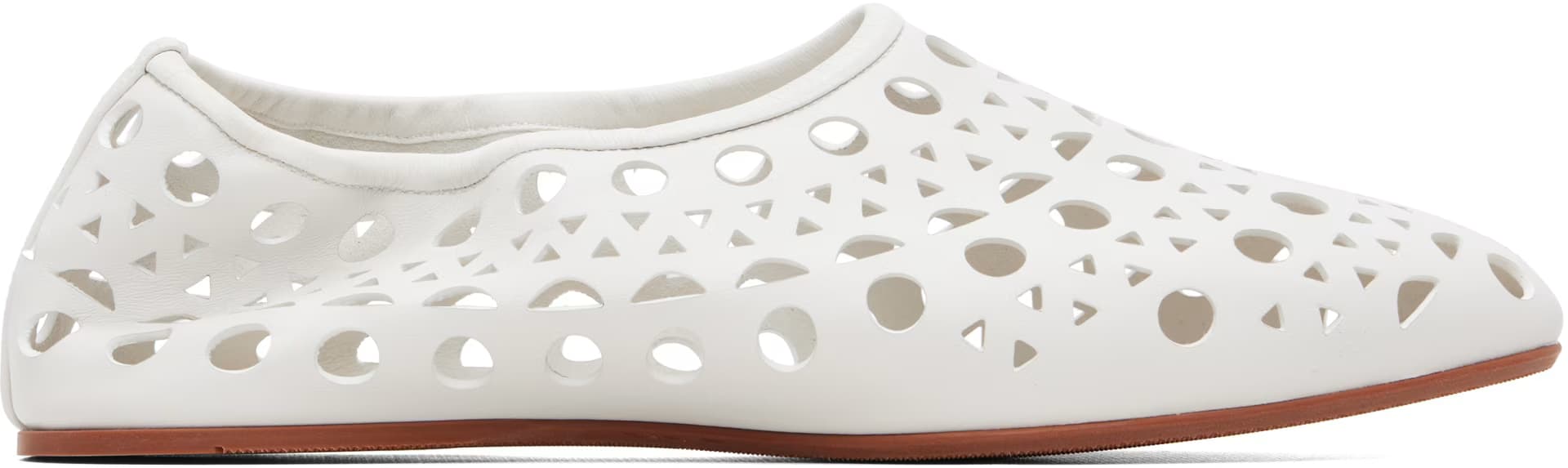 White Neo Vienne Ballerina Flats by ALAÏA