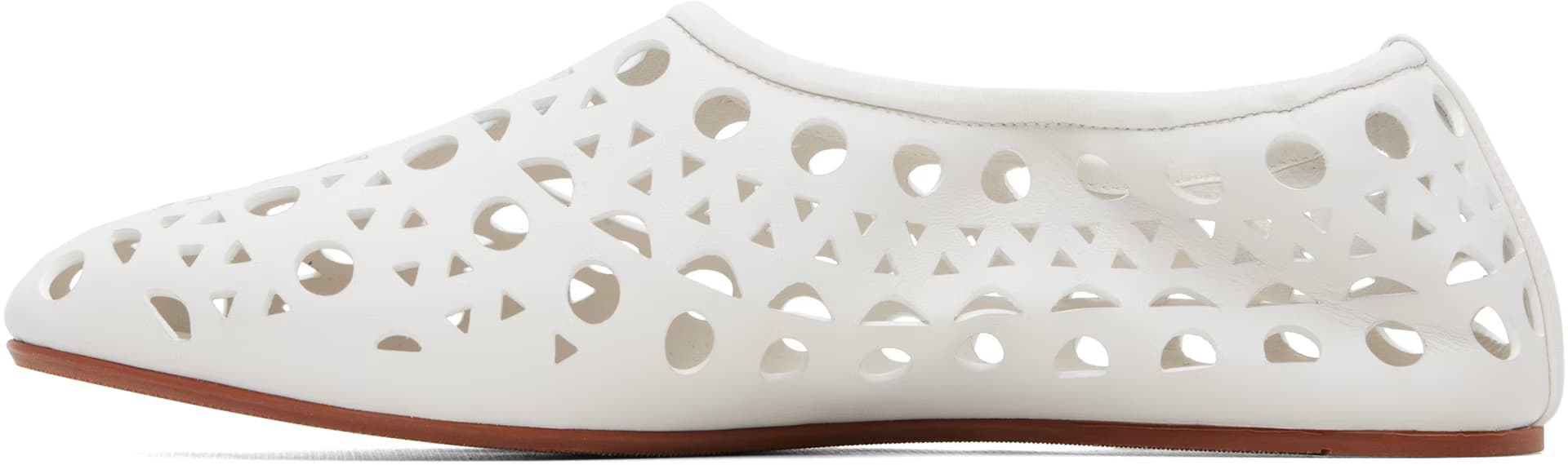 White Neo Vienne Ballerina Flats 3