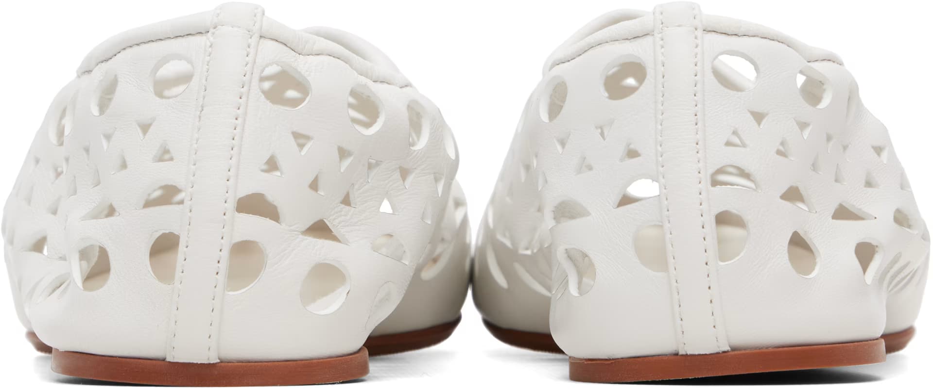 White Neo Vienne Ballerina Flats 2