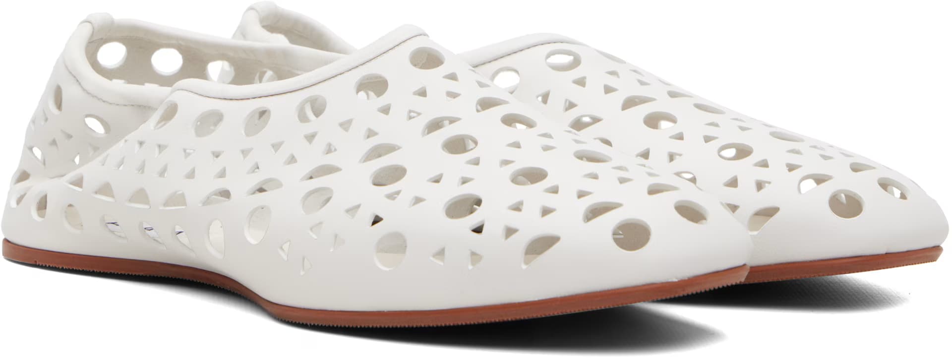 White Neo Vienne Ballerina Flats 4