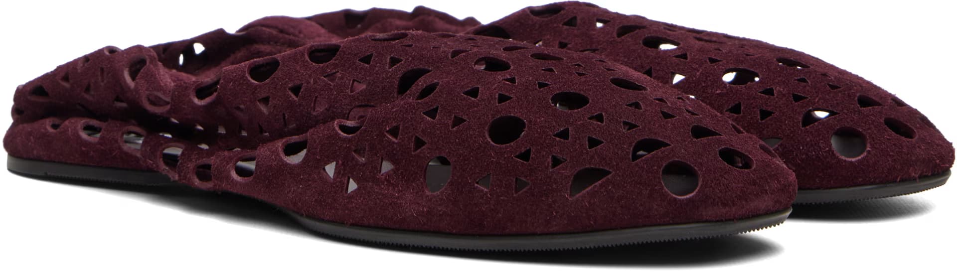 Burgundy Vienne Ballerina Flats 4