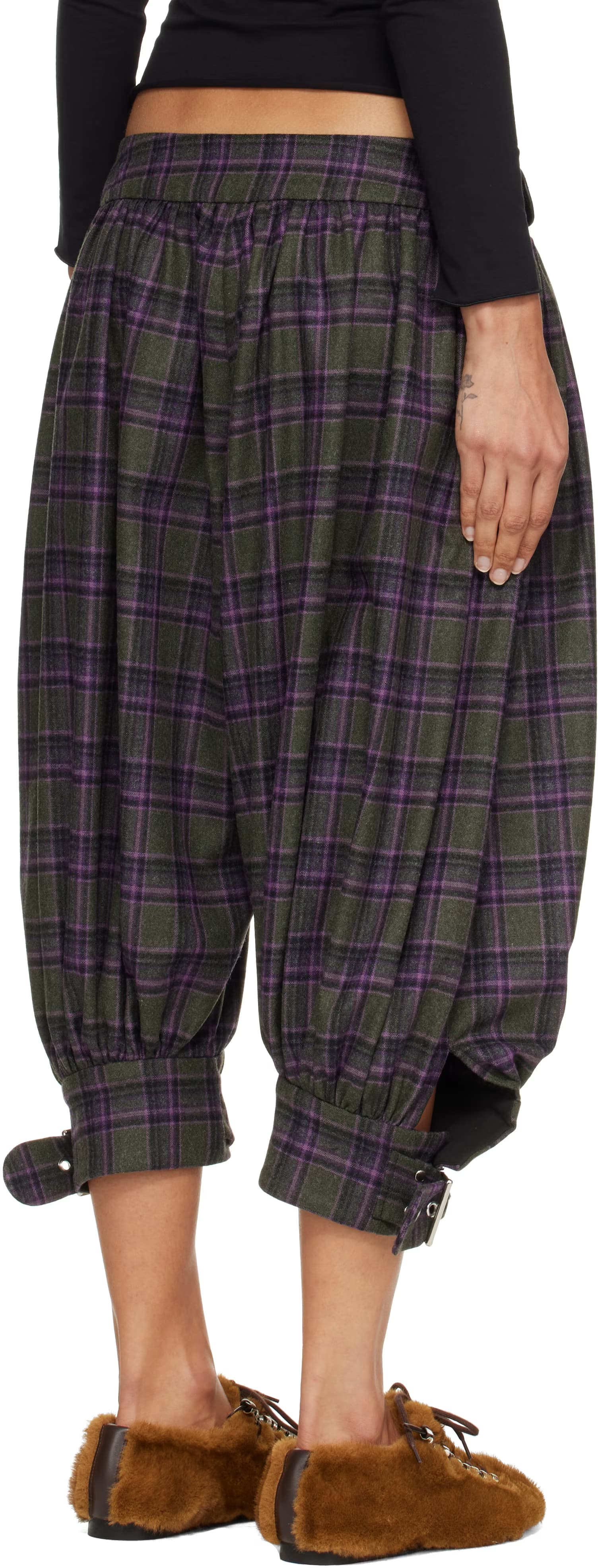 Gray & Purple Plus Fours Knickerbocker Trousers 3