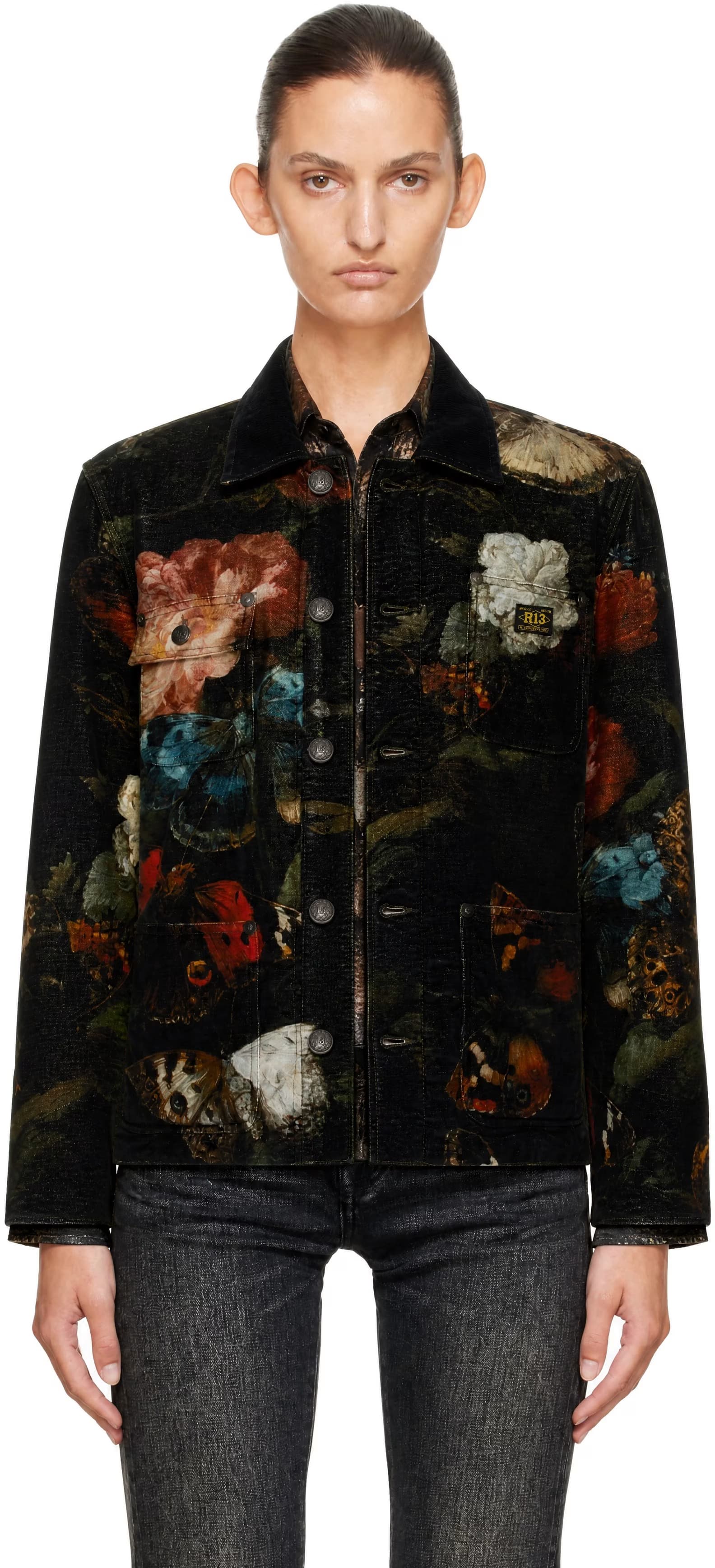 Black Relaxed Chore Jacket by R13
