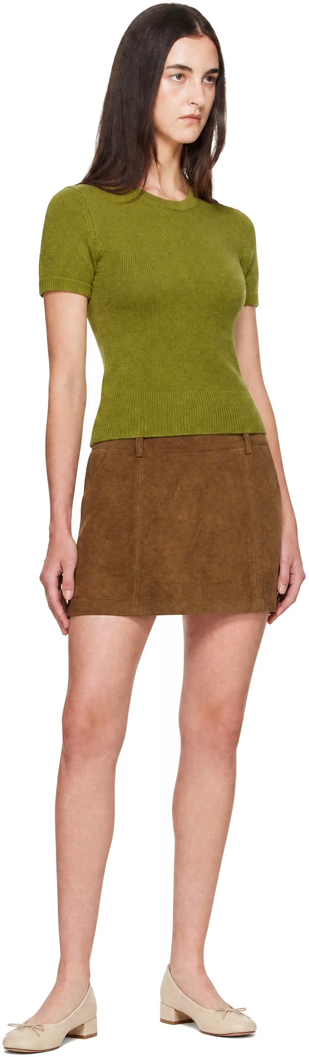 Green Half Sleeve Knit Top 4