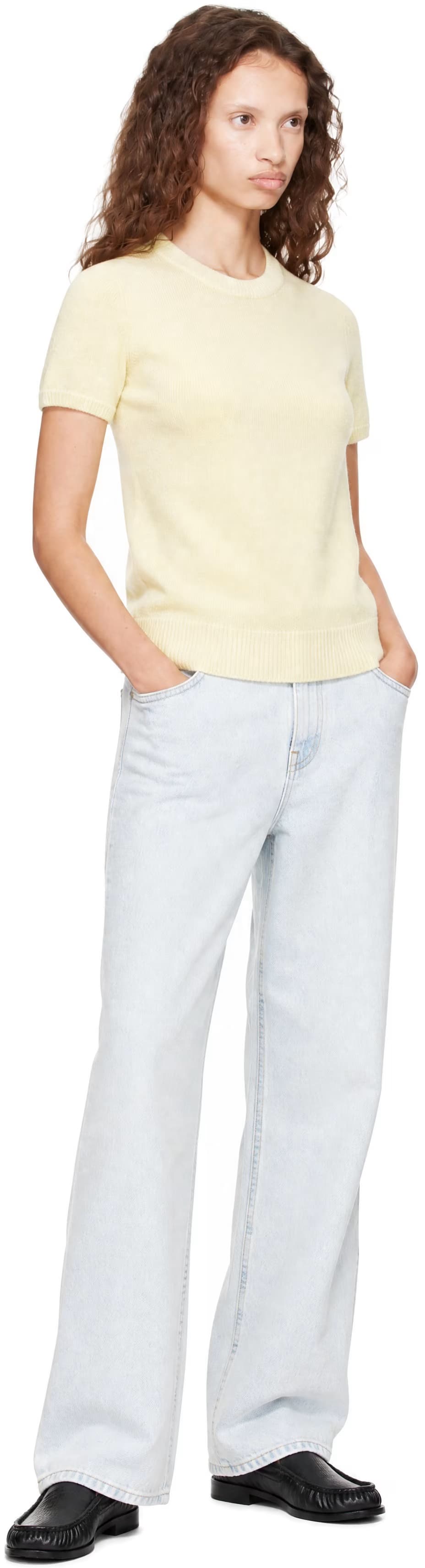 Yellow Half Sleeve Knit Top 4