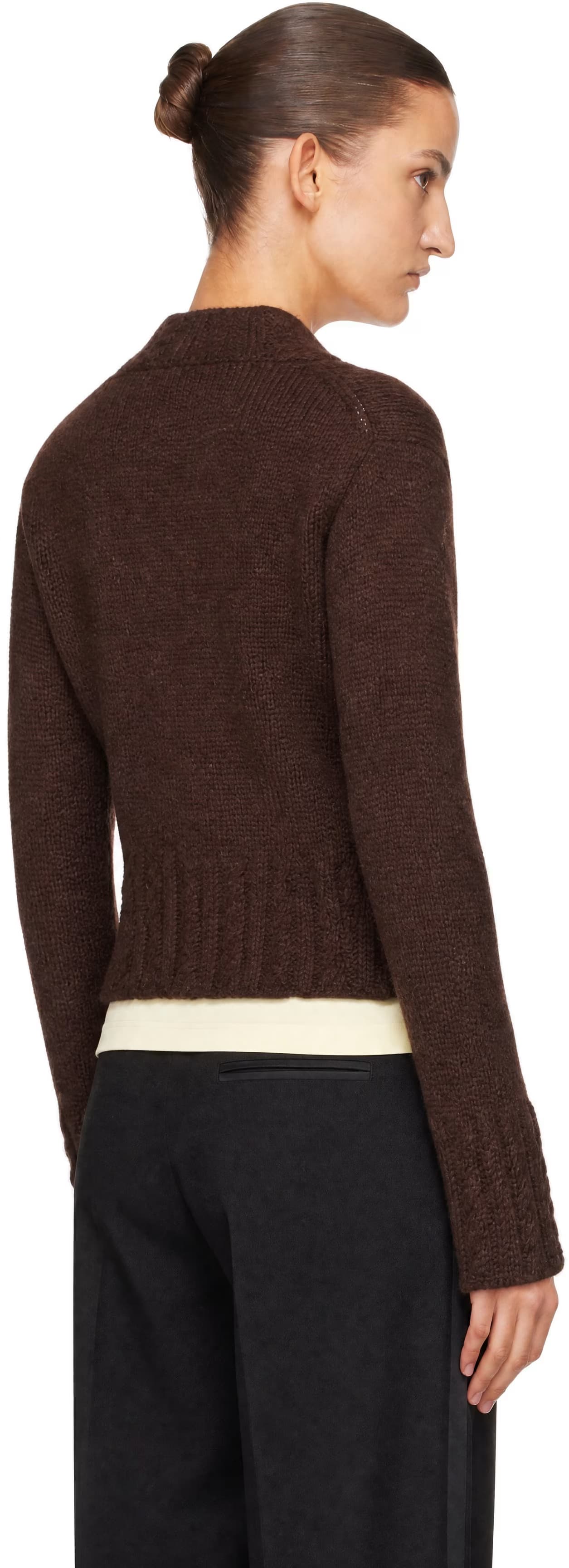 Brown Alpaca Blend Sweater by Moncler