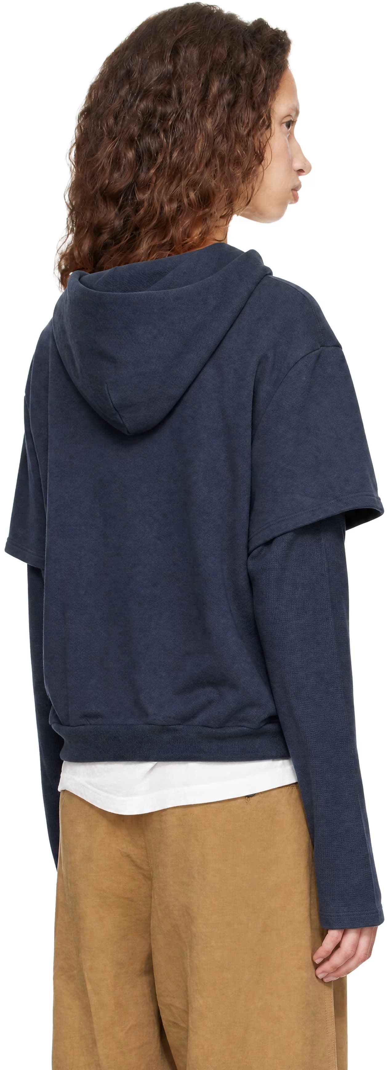 Navy 2Tee Sweatshirt Hoodie 3