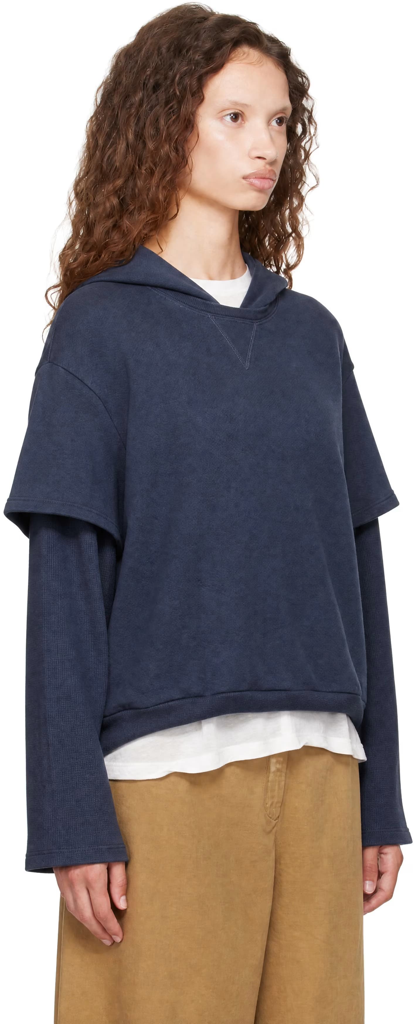 Navy 2Tee Sweatshirt Hoodie 2