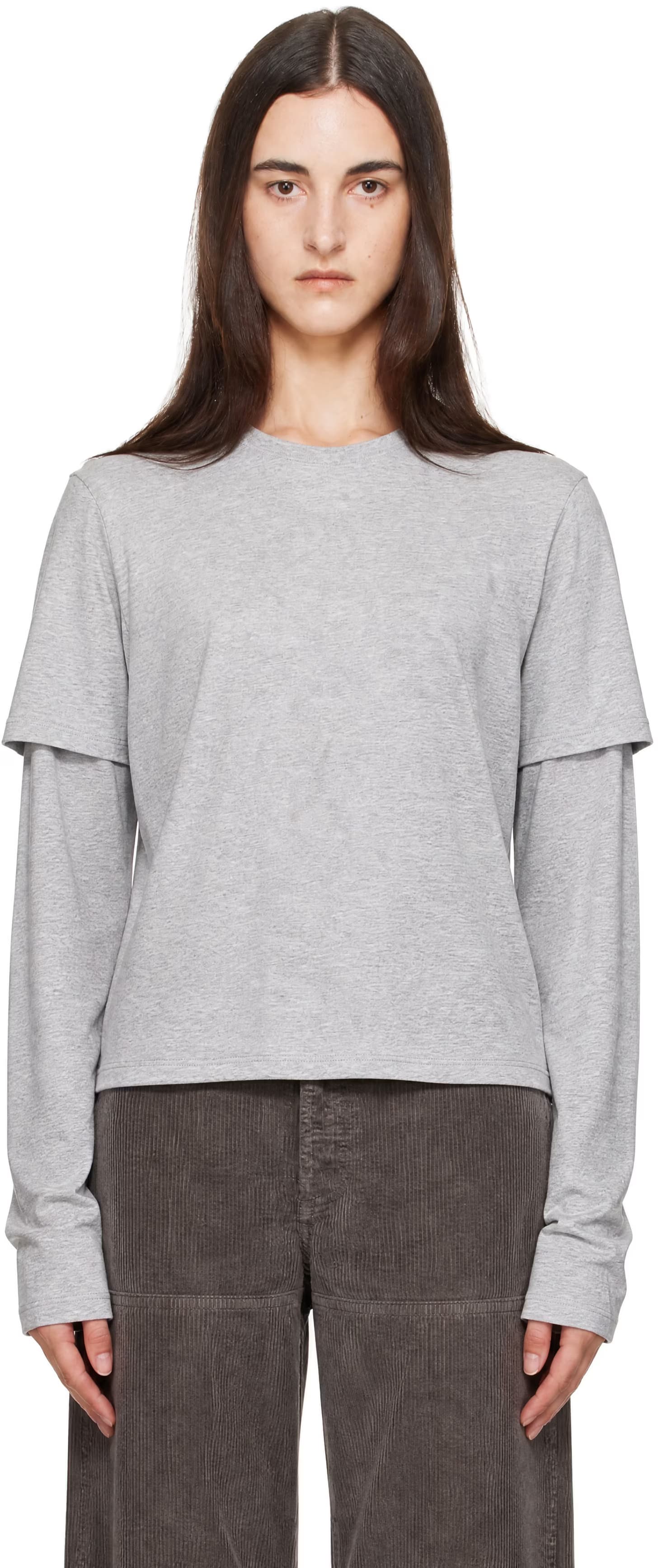 Gray 2Tee Long Sleeve T-Shirt by Still Here