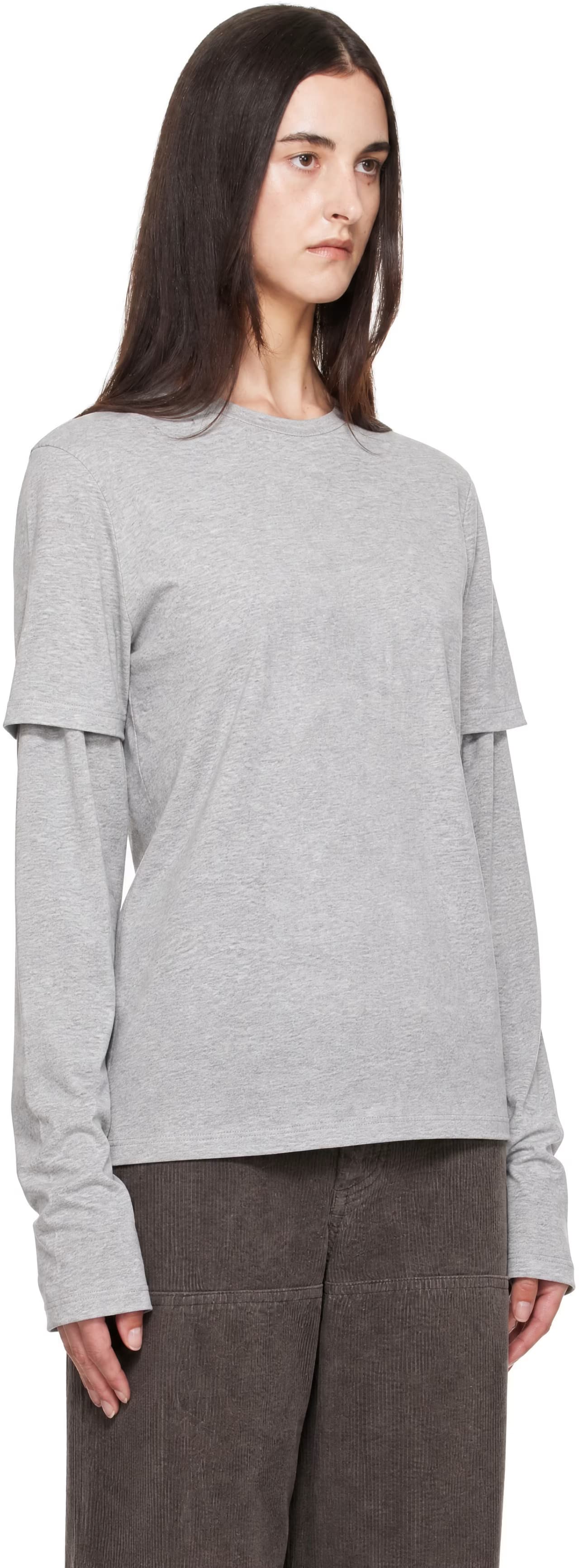 Gray 2Tee Long Sleeve T-Shirt 2