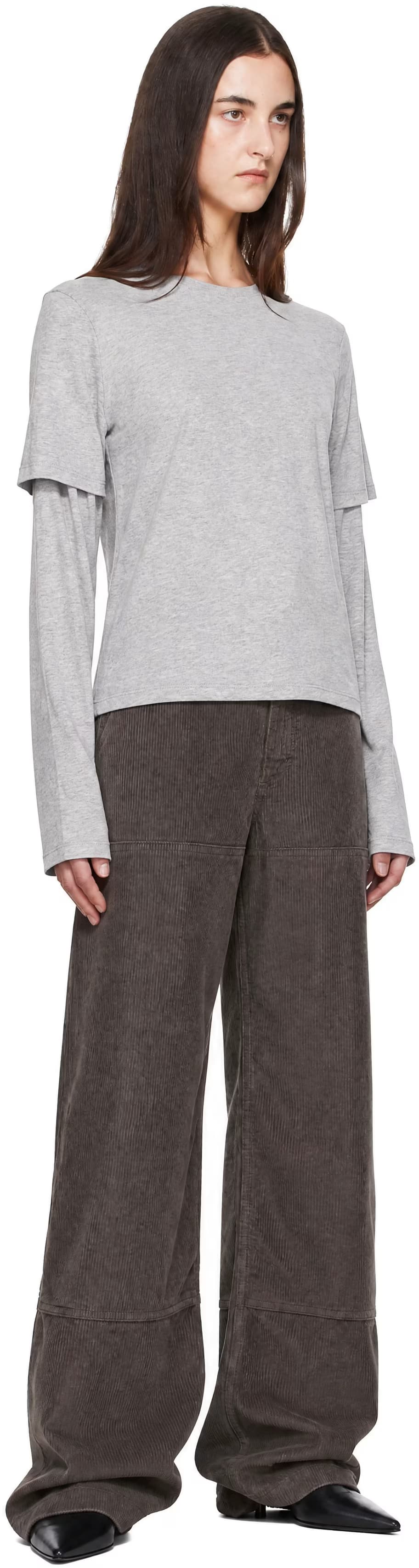 Gray 2Tee Long Sleeve T-Shirt 4