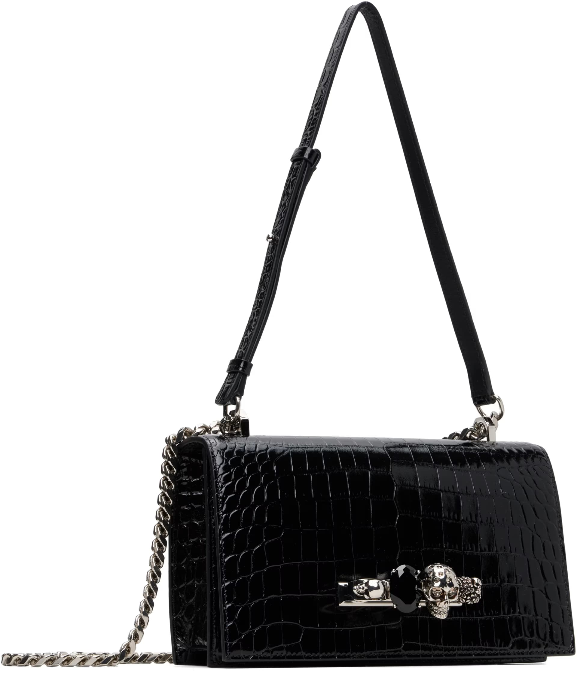 Black Jewelled Satchel by Alexander McQueen