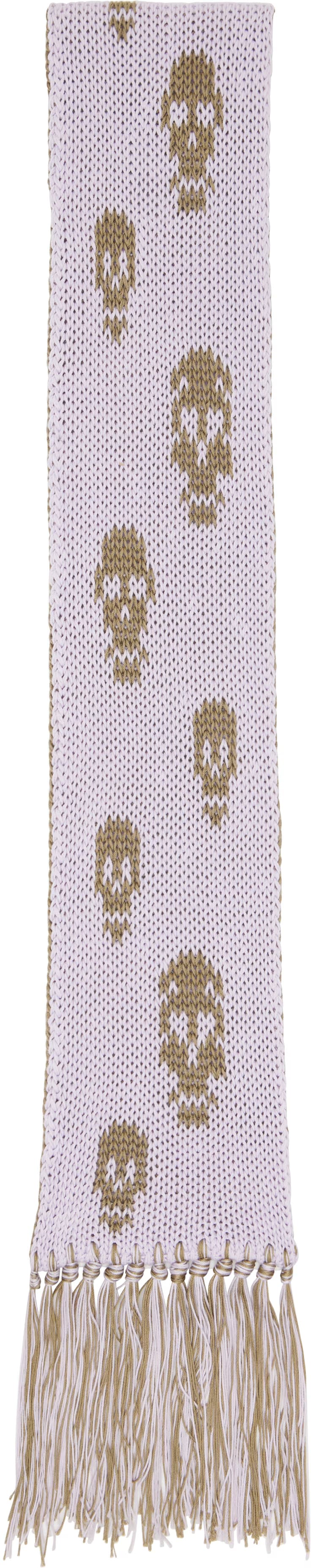 Purple & Green Skull Scarf by Alexander McQueen